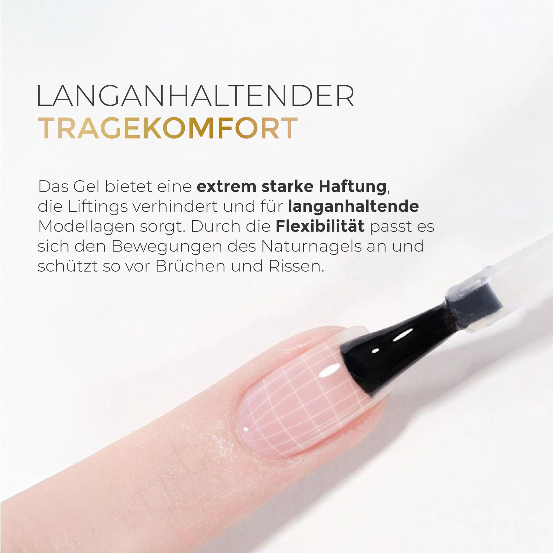 Lynis Nailshop painduv Rubber Base geel – tugev alus 10 ml – lisavaade