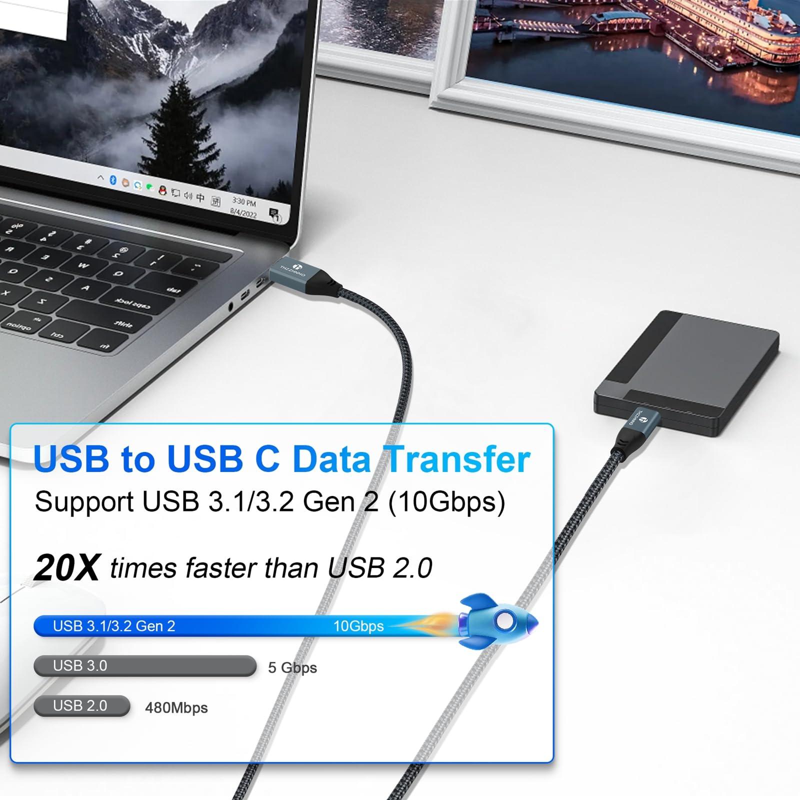 Thzzhnno vastupidav USB-A kuni USB-C kaabel — kiire andmeedastus – pakend ja tarvikud