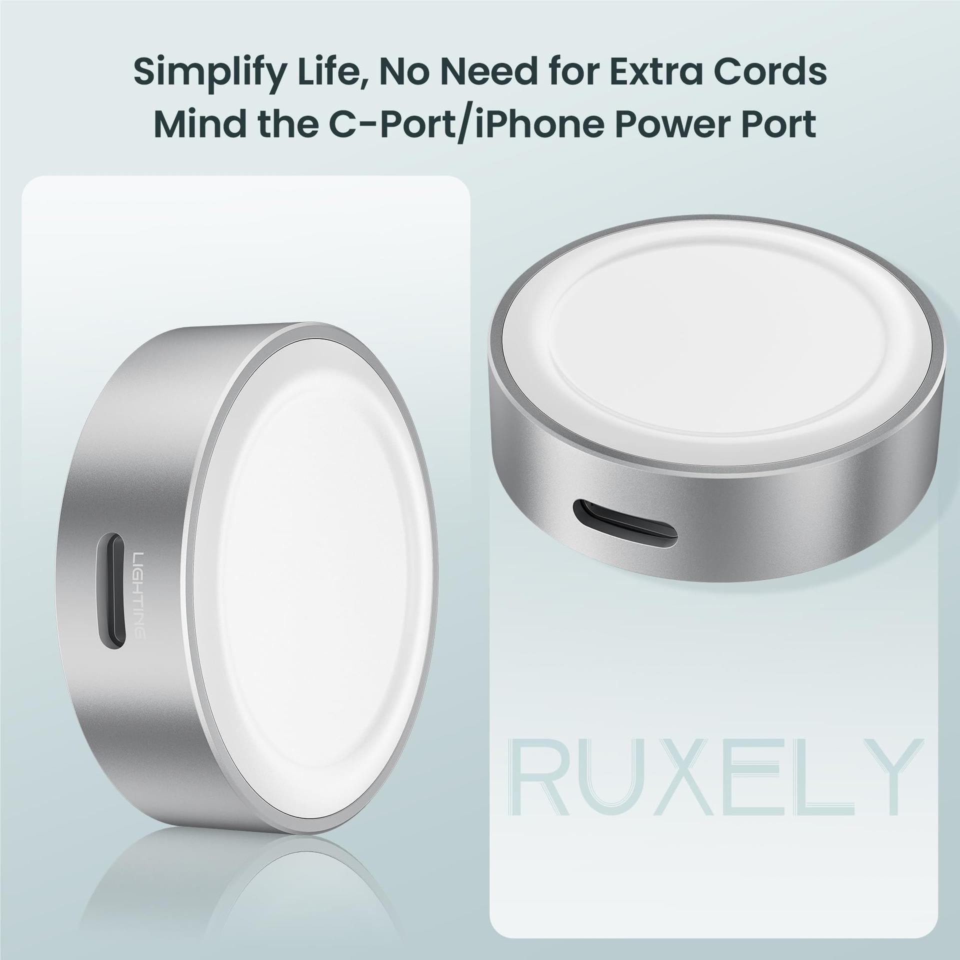 RUXELY alumiiniumist magnetlaadija Apple Watchile — kompaktne – lisavaade