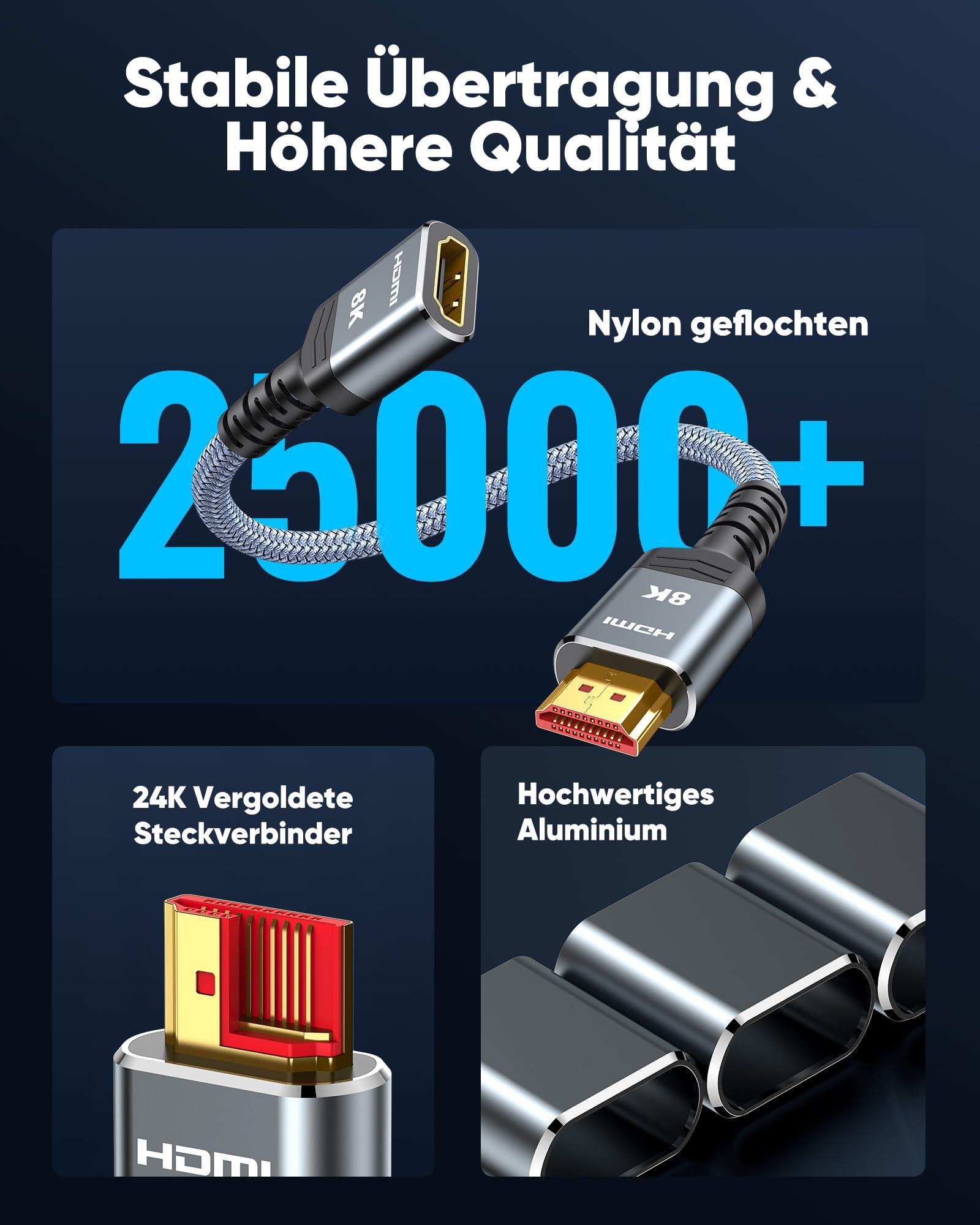 Highwings tugev HDMI-pikendus 0,3 m – vastupidav ja kiire – pilt 6
