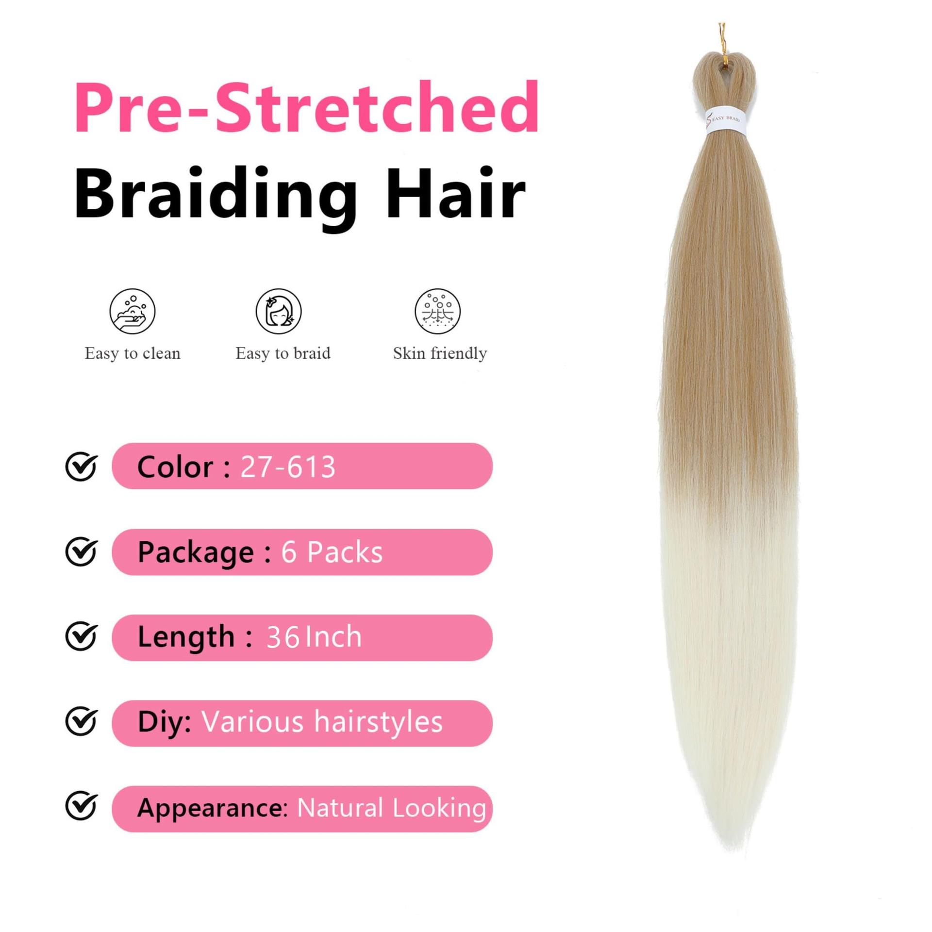 Firstcyh Hair pikk pre-stretched punutav juuksepikendus – pakend ja tarvikud