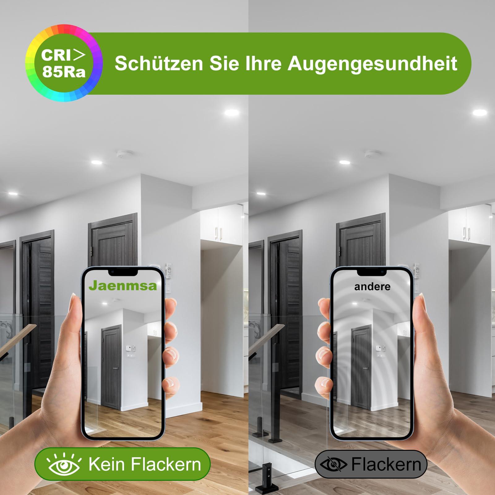 Jaenmsa TD LED Einbaustrahler 8W 75–85mm IP44 – pilt 6