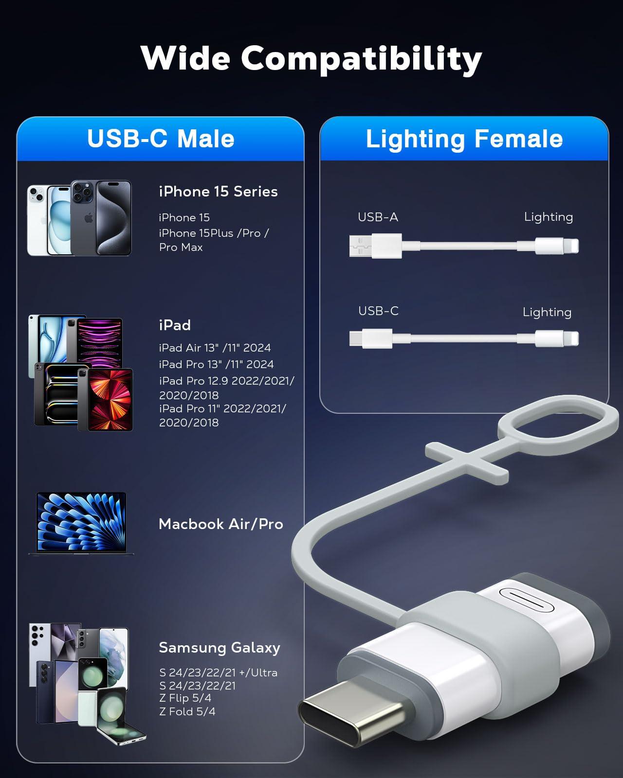 MoKo vastupidav Lightning–USB-C adapter reisiks ja koduseks – pilt 6
