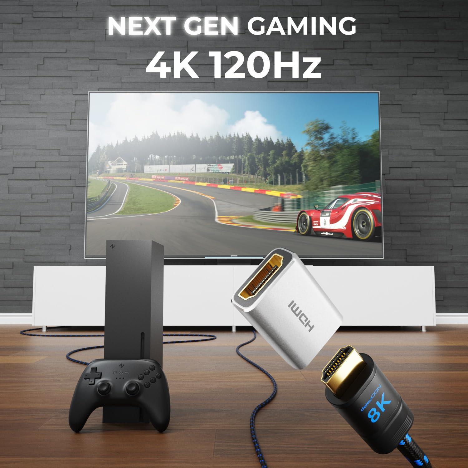 deleyCON alumiinium HDMI-adapter 8K kvaliteediga ja – kasutusnäide