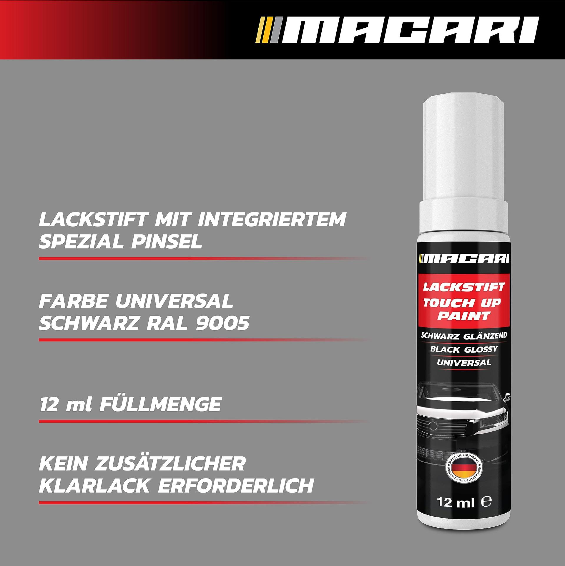 Macari must läikega puhastamiseks – auto lakk 12 ml – pilt 6