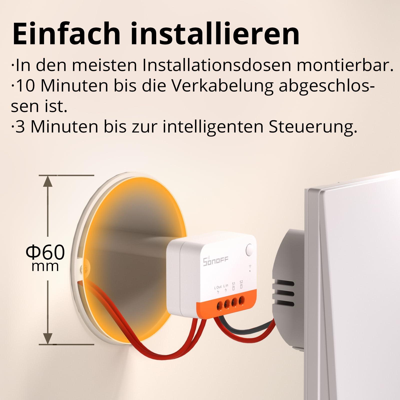 SONOFF Zigbee nutikas lüliti — ruumisäästlik paigaldus ja – pakend ja tarvikud