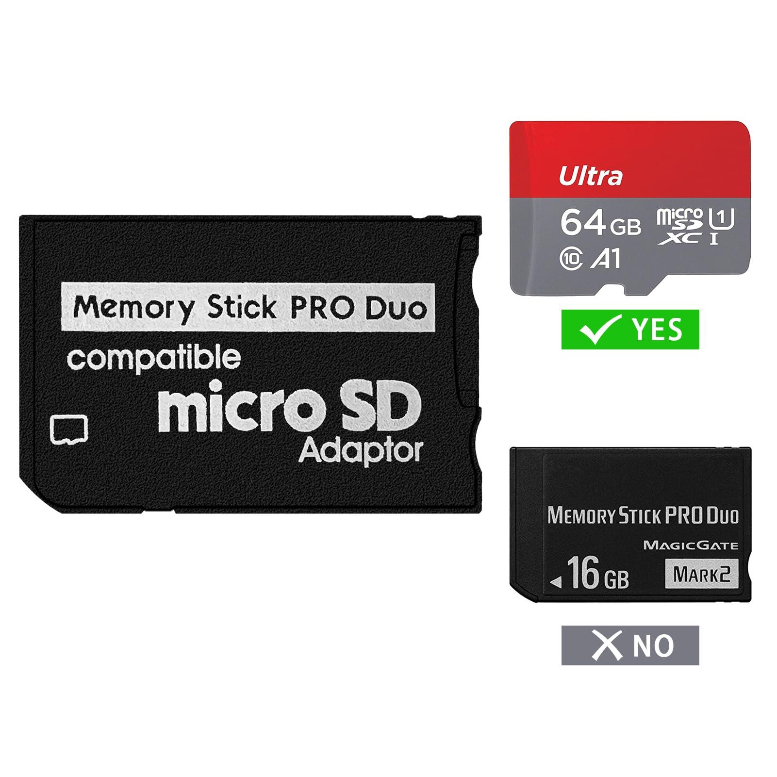 DUEQID mäluadapter Micro-SD kuni Memory Stick Pro Duo — kuni 128 – pakend ja tarvikud
