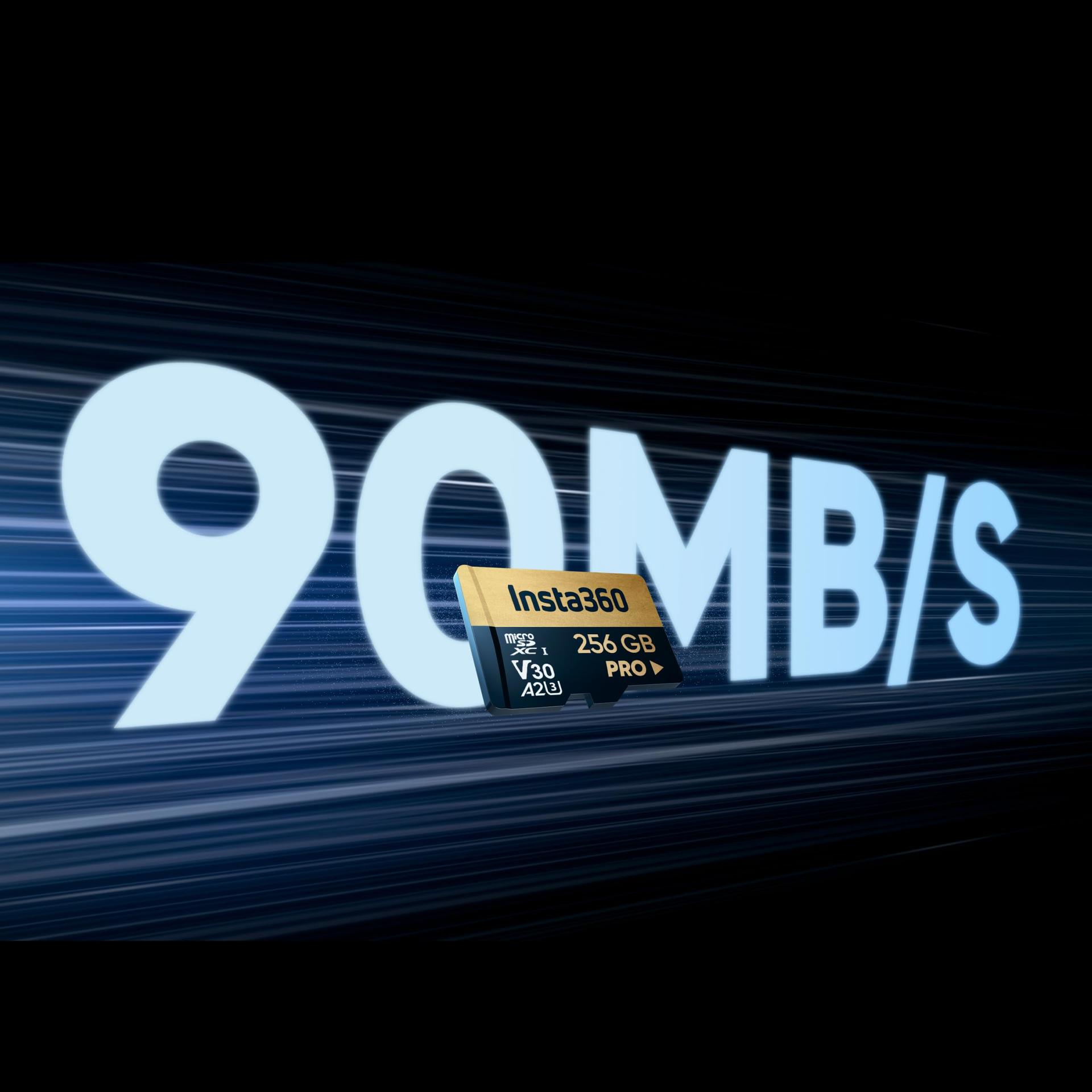 Insta360 256 GB microSDXC — kiire salvestus ja usaldus – pakend ja tarvikud