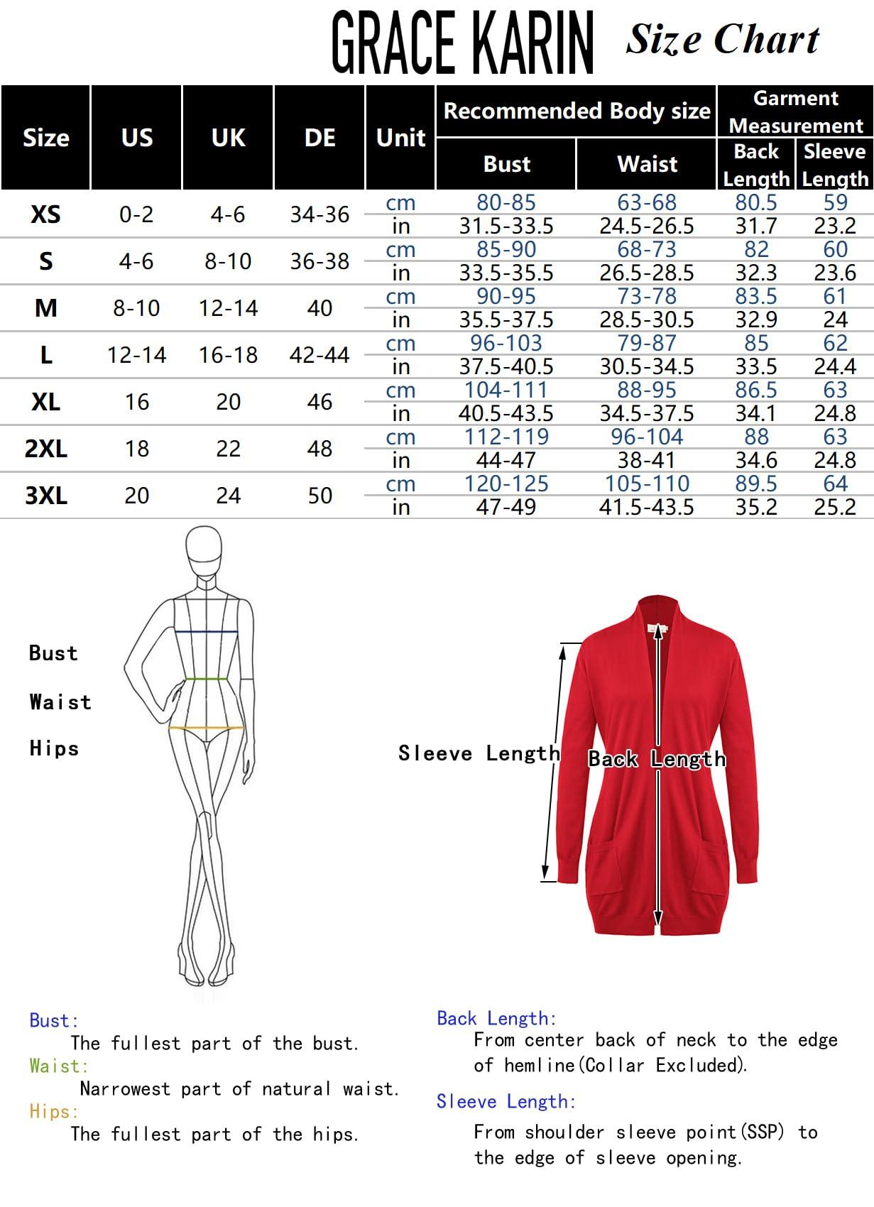 GRACE KARIN Dameen pikk kardigan taskutega S–3XL – pilt 6