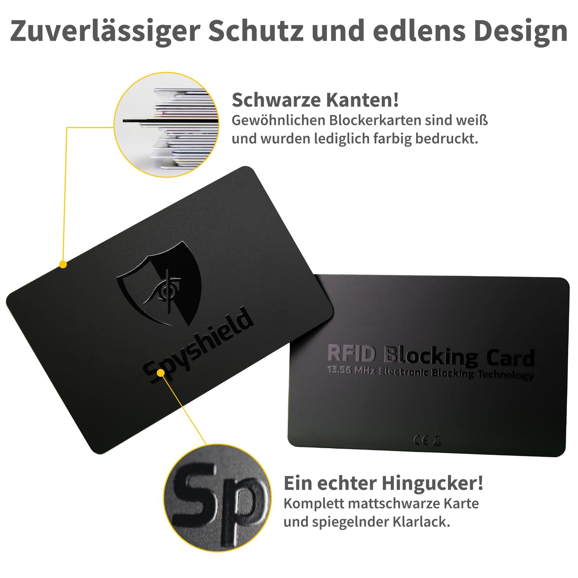 Spyshield mattschwarе RFID-kaitsekaart – õhuke ja diskreetne – lisavaade