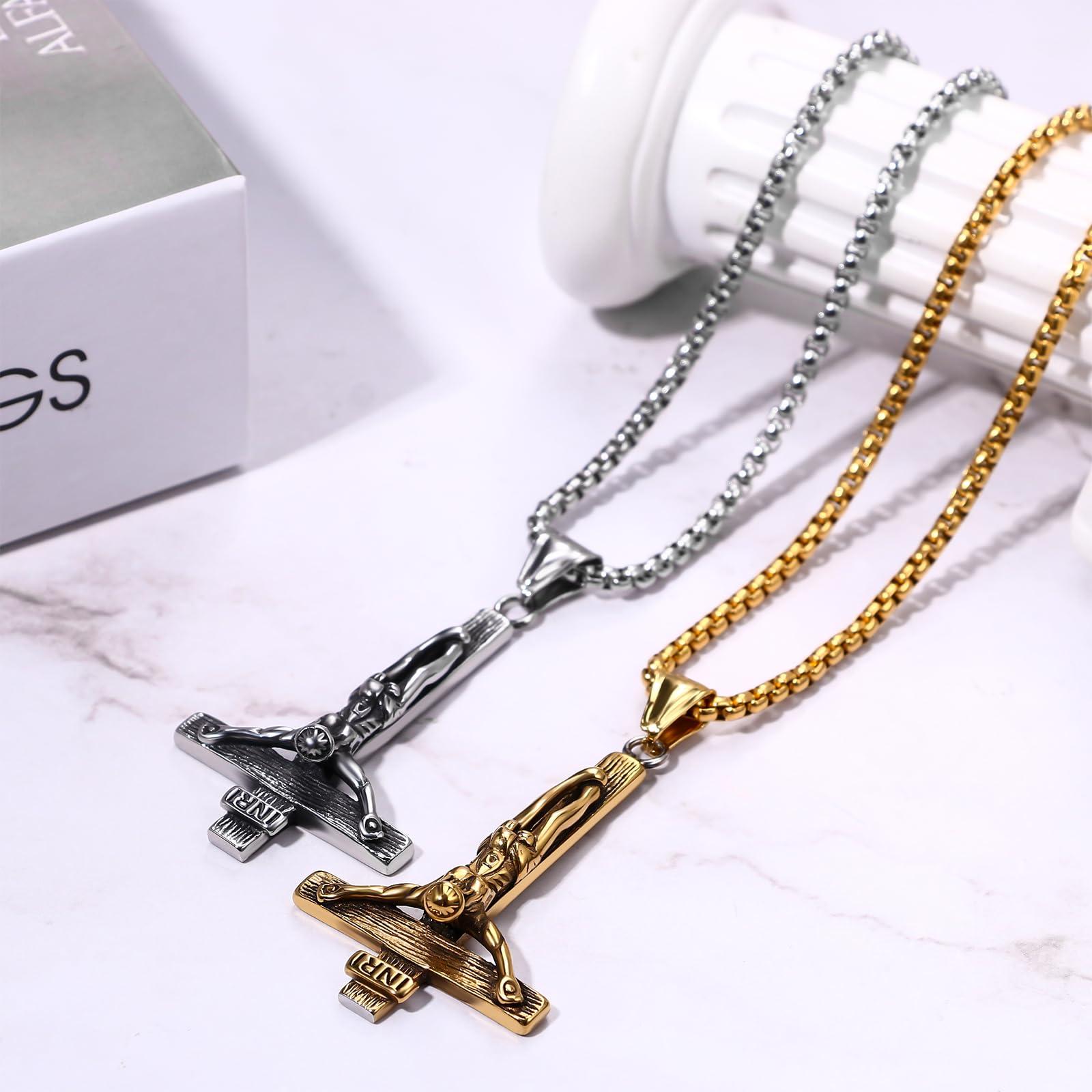 JewelryWe roostevaba ristiga kaelakee – julge stiiliaksent – pilt 7