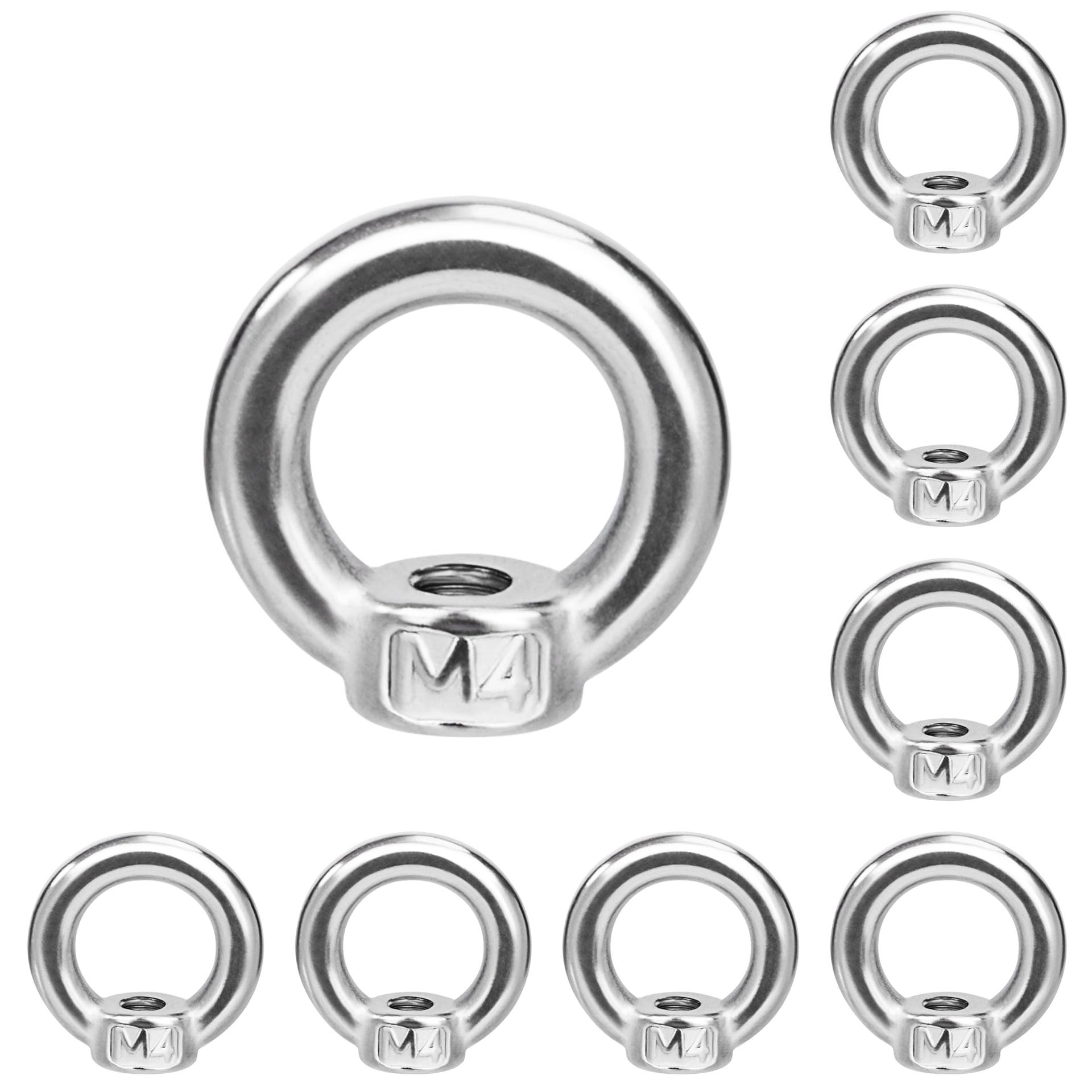 QIMEI-SHOP roostevaba M4 ringmutter — tugev kinnitus ja