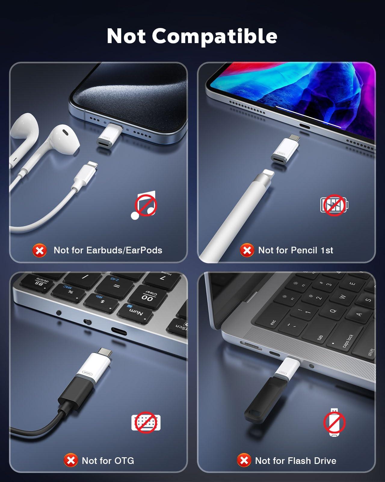 MoKo vastupidav Lightning–USB-C adapter reisiks ja koduseks – detailne vaade