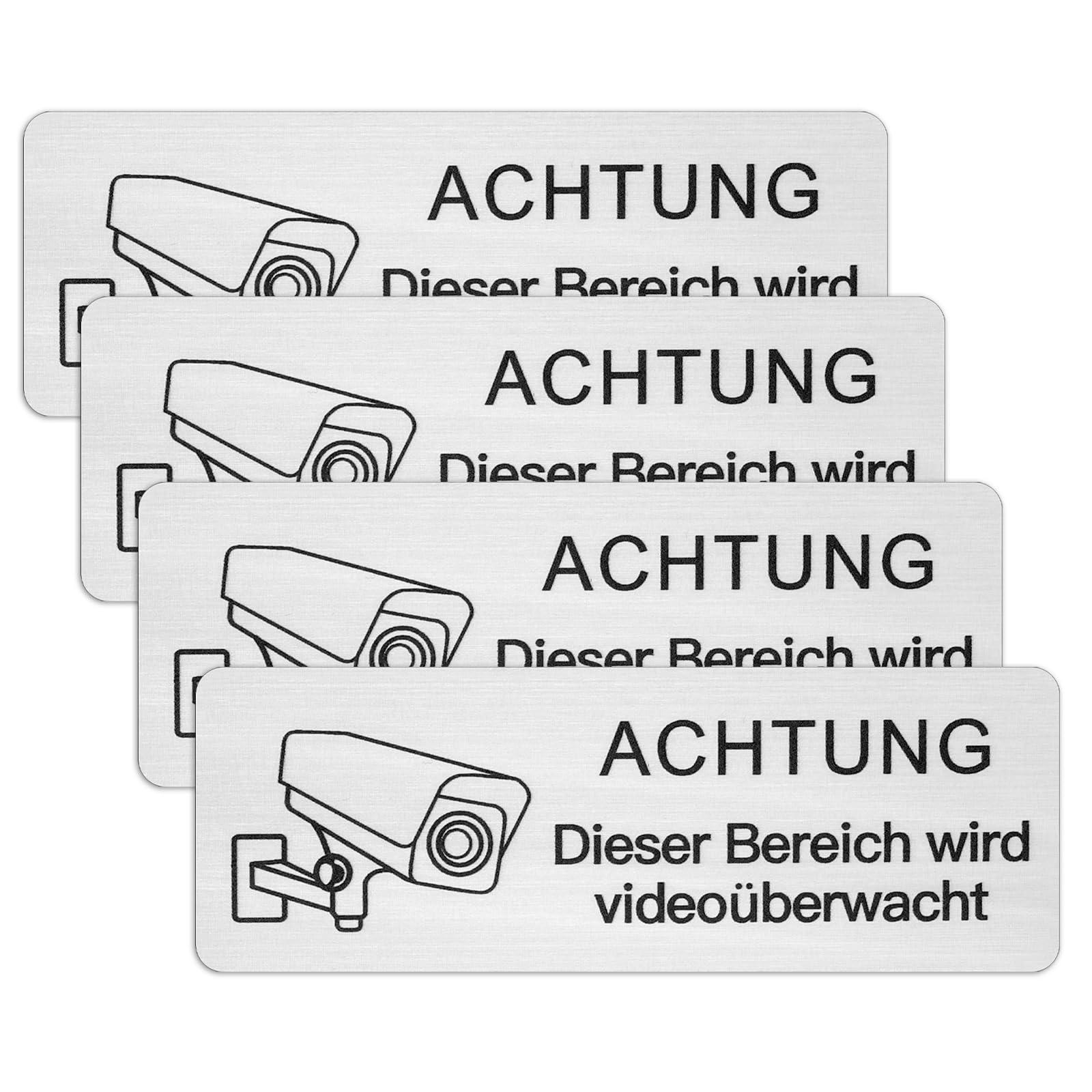JIZZU Schild Videoüberwachung ehitusmaterjalid – detailne lähivaade