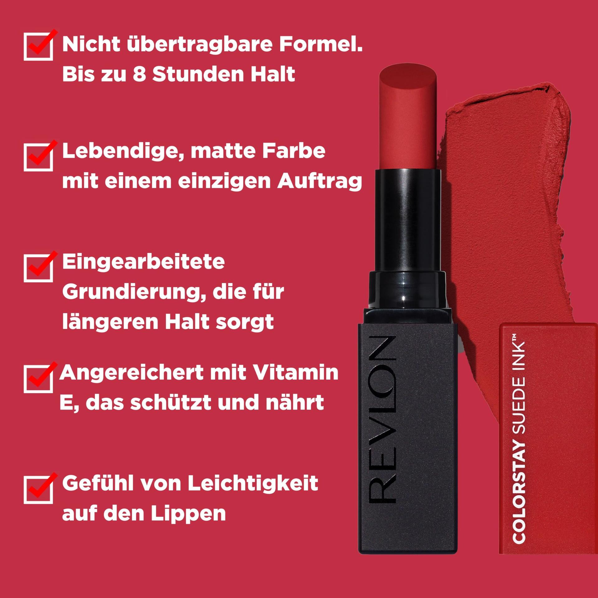 Revlon siidine ColorStay huulepulk — kauakestev matt toon – detailne vaade