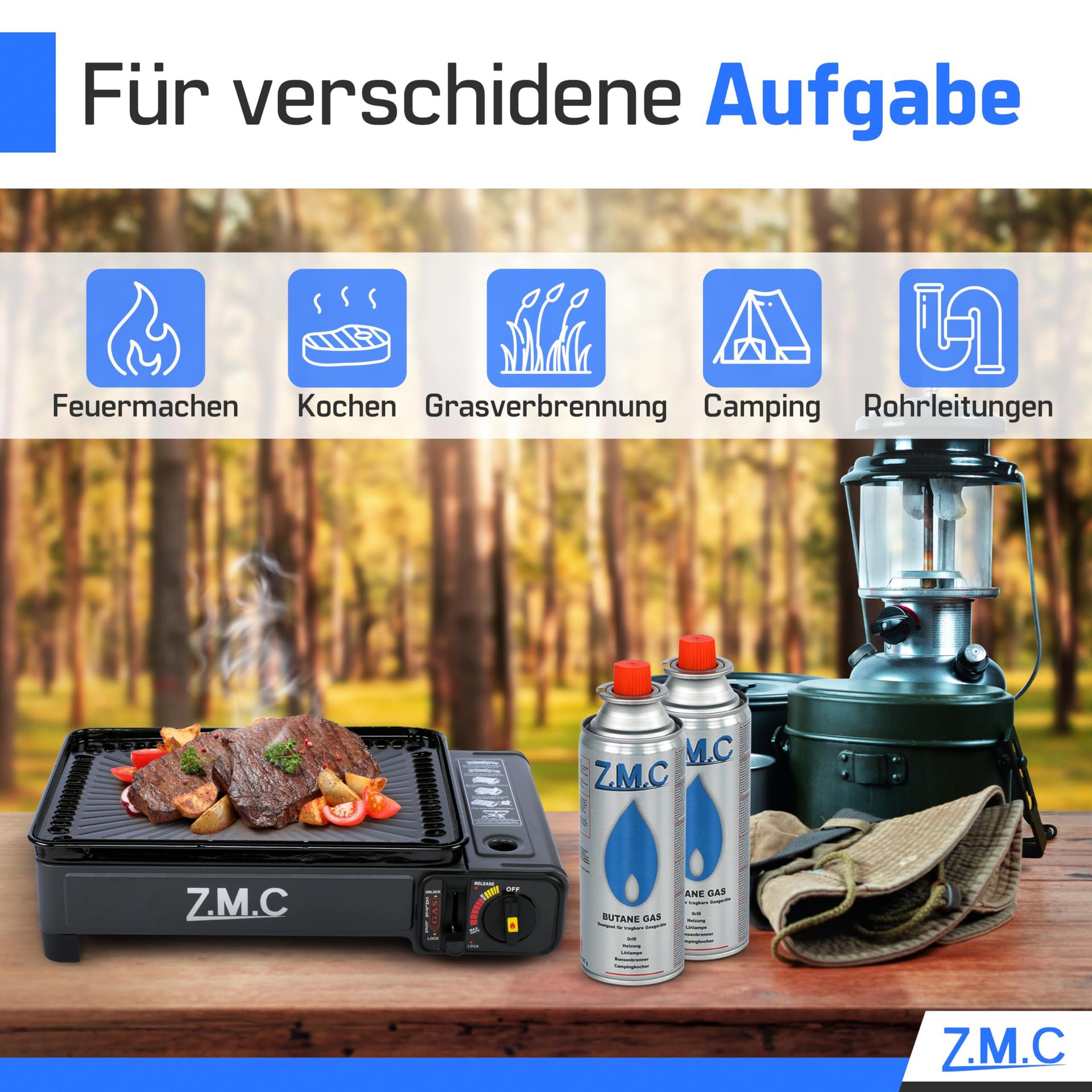 Z.M.C butaangas 16×227 g kartusšid – kompaktne ja turvaline – pilt 9