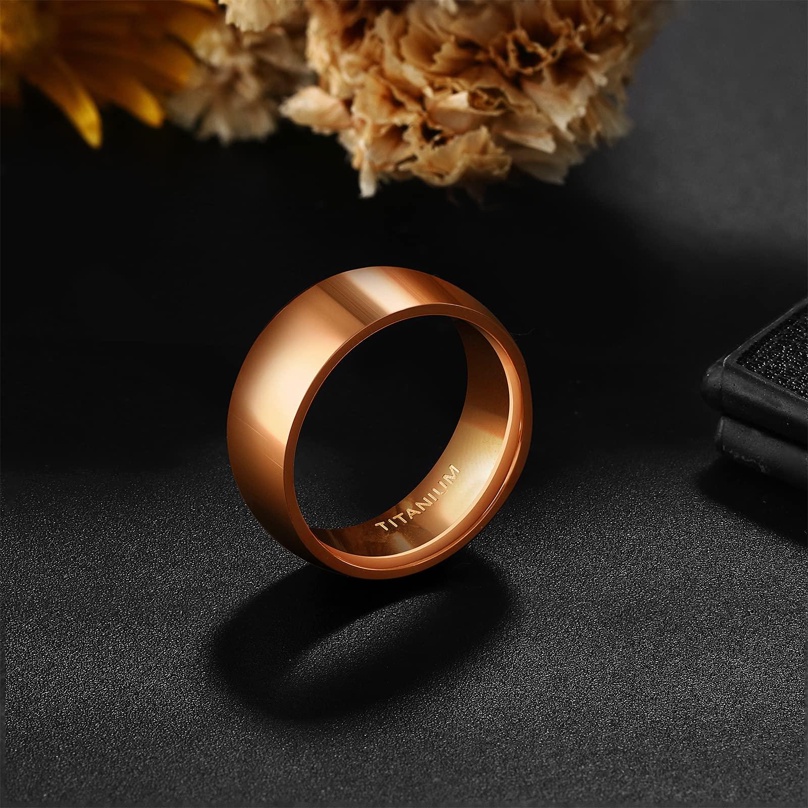 Cupimatch titaanse bandsõrmus 8mm — vastupidav kingitus – detailne vaade
