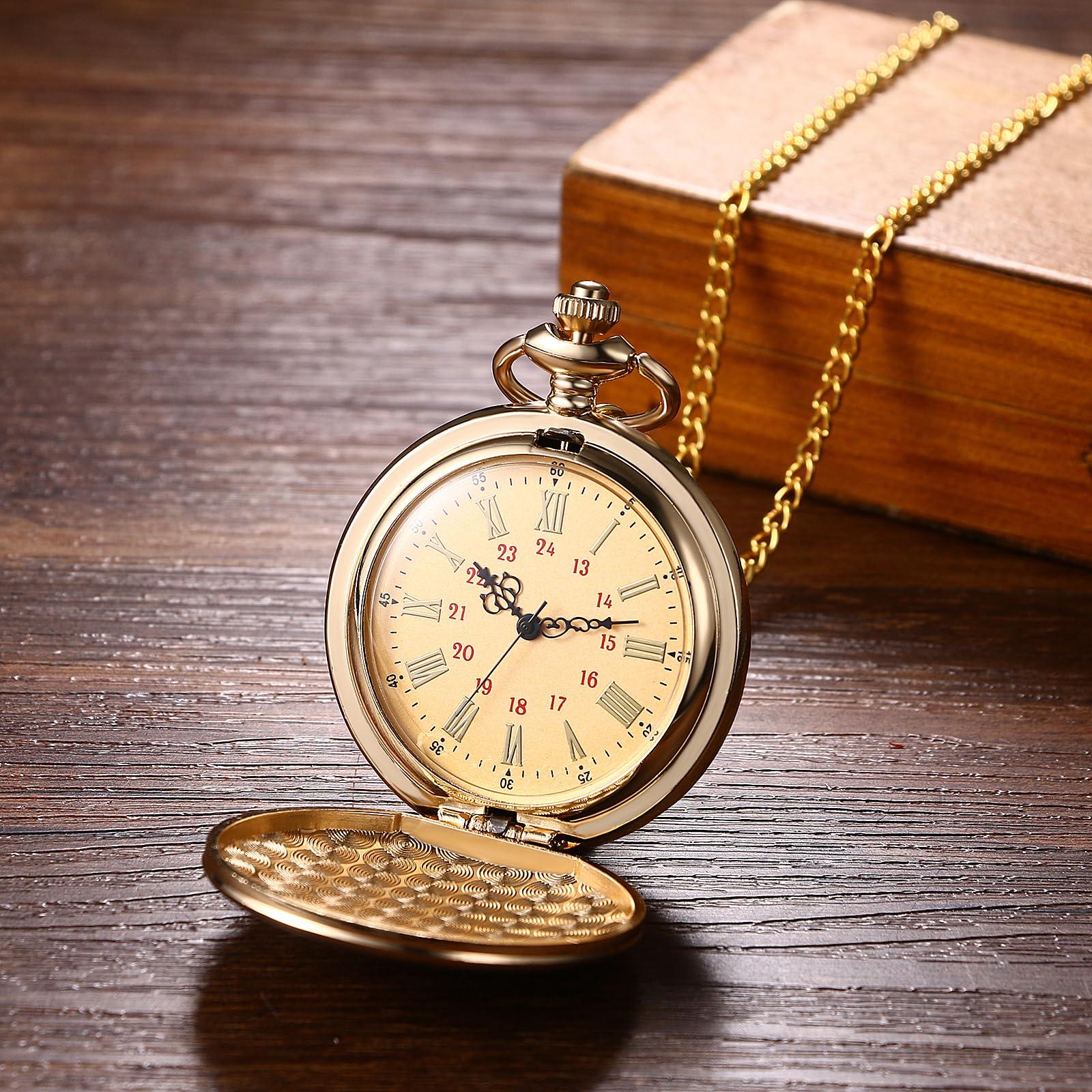 JewelryWe vintage kuldne taskukell-kaelakee isikupärase – pilt 7