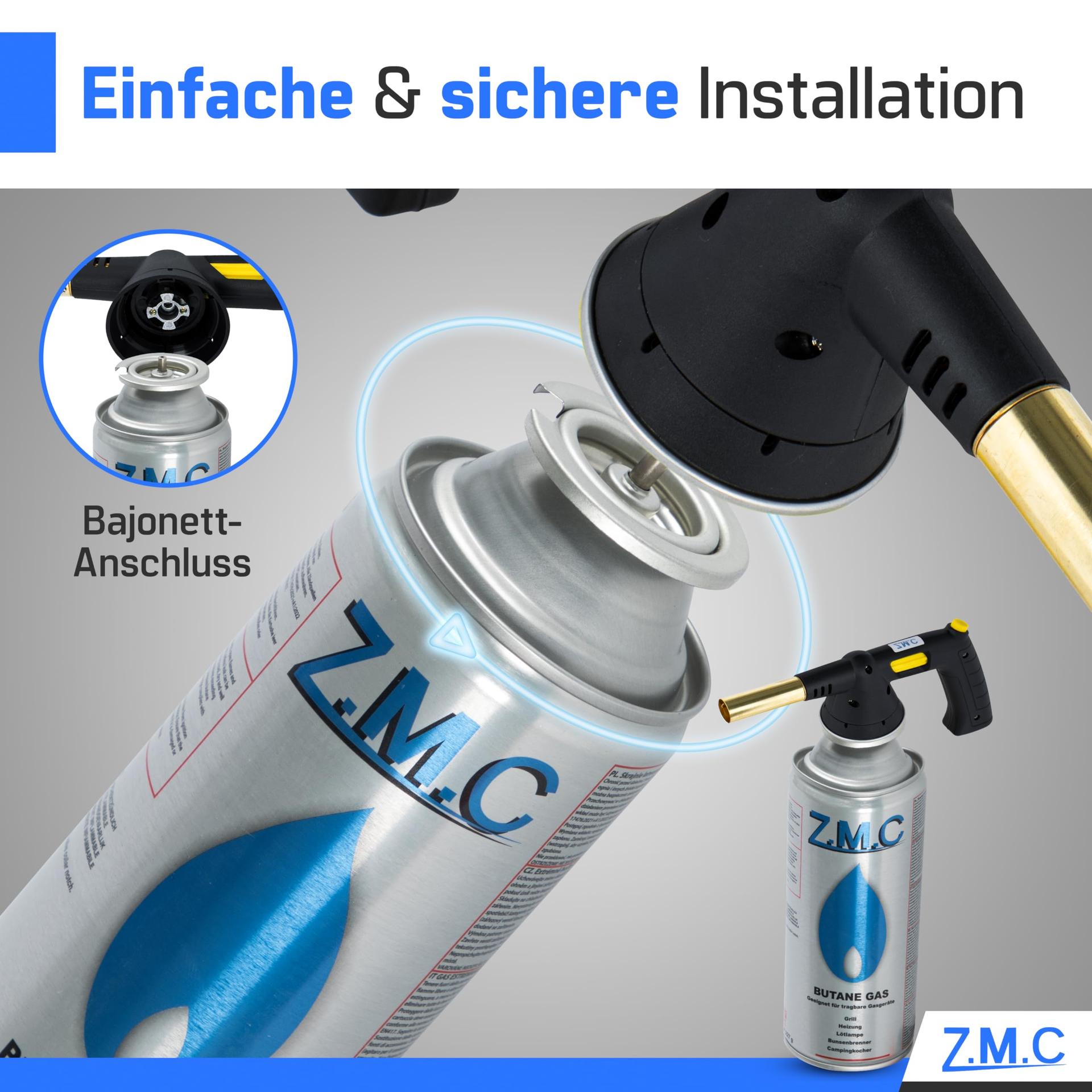 Z.M.C butaangas 16×227 g kartusšid – kompaktne ja turvaline – pilt 6