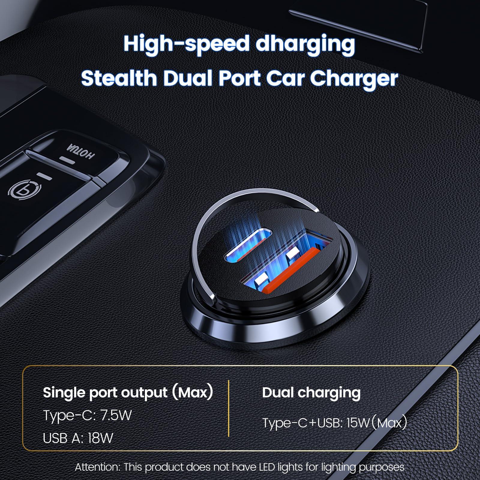 MOSWAG metallist autosisene 30W USB-C kiirlaadija – detailne vaade