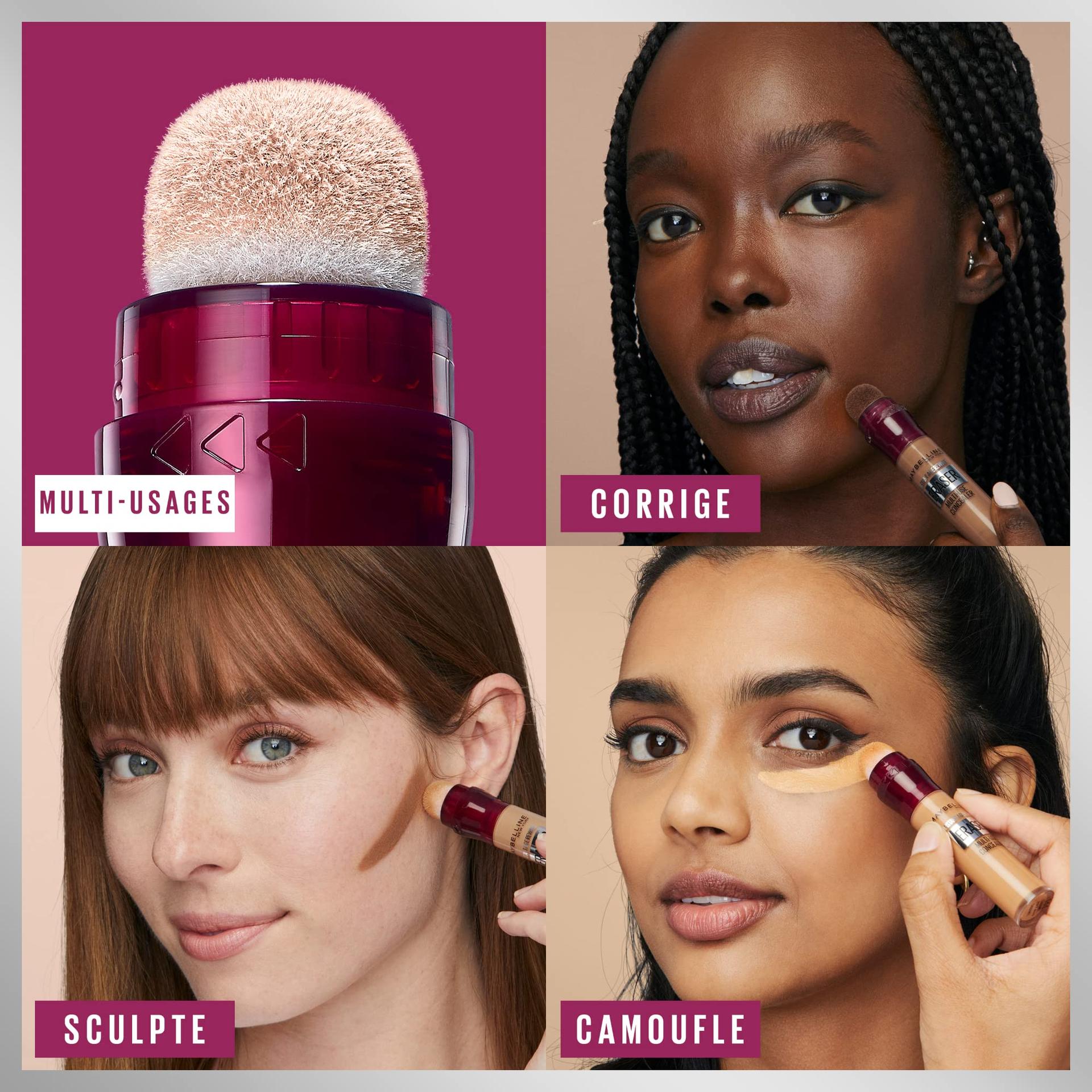 MAYBELLINE vedel peitekreem naha sära ja korrektsiooniga – pakend ja tarvikud