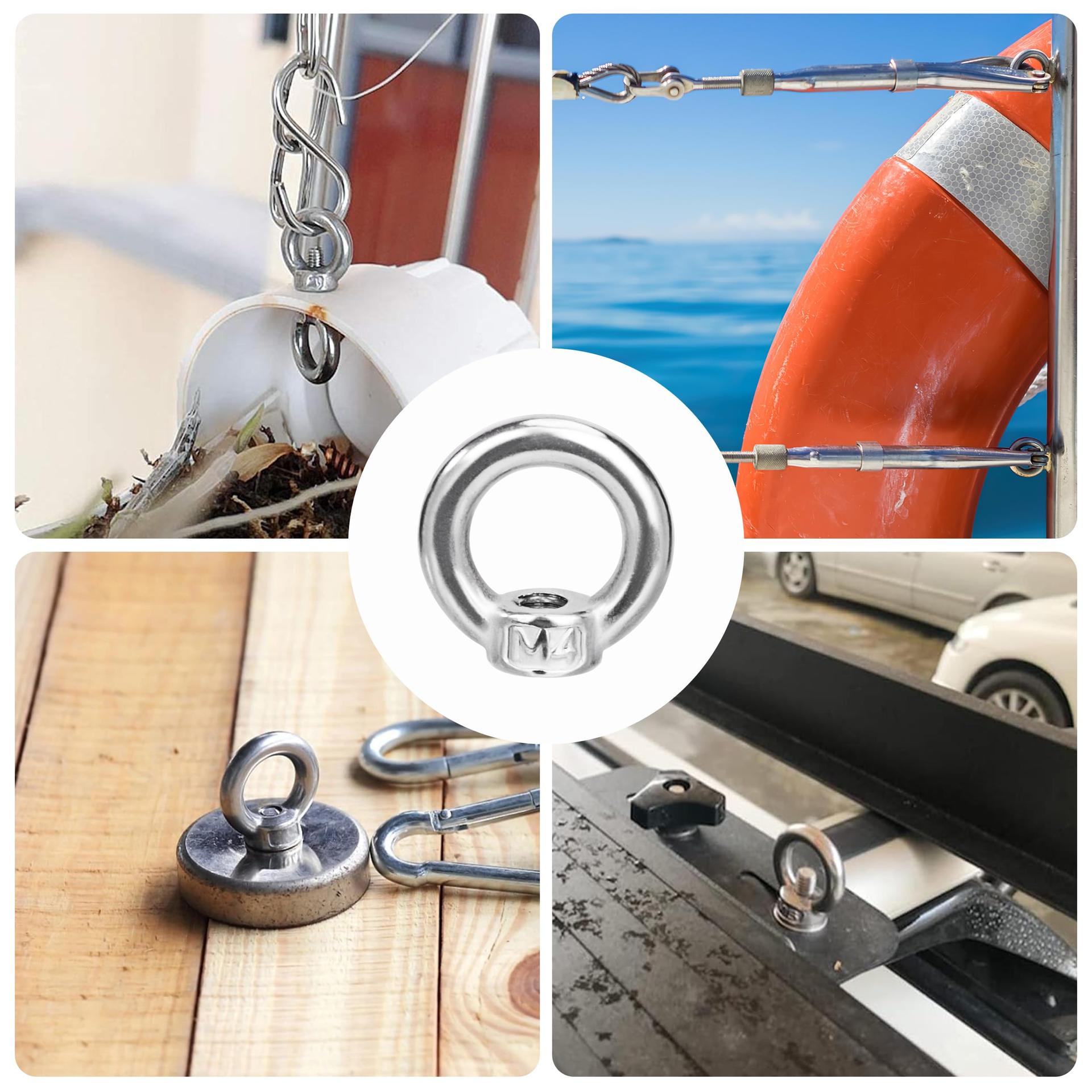 QIMEI-SHOP roostevaba M4 ringmutter — tugev kinnitus ja – pilt 6