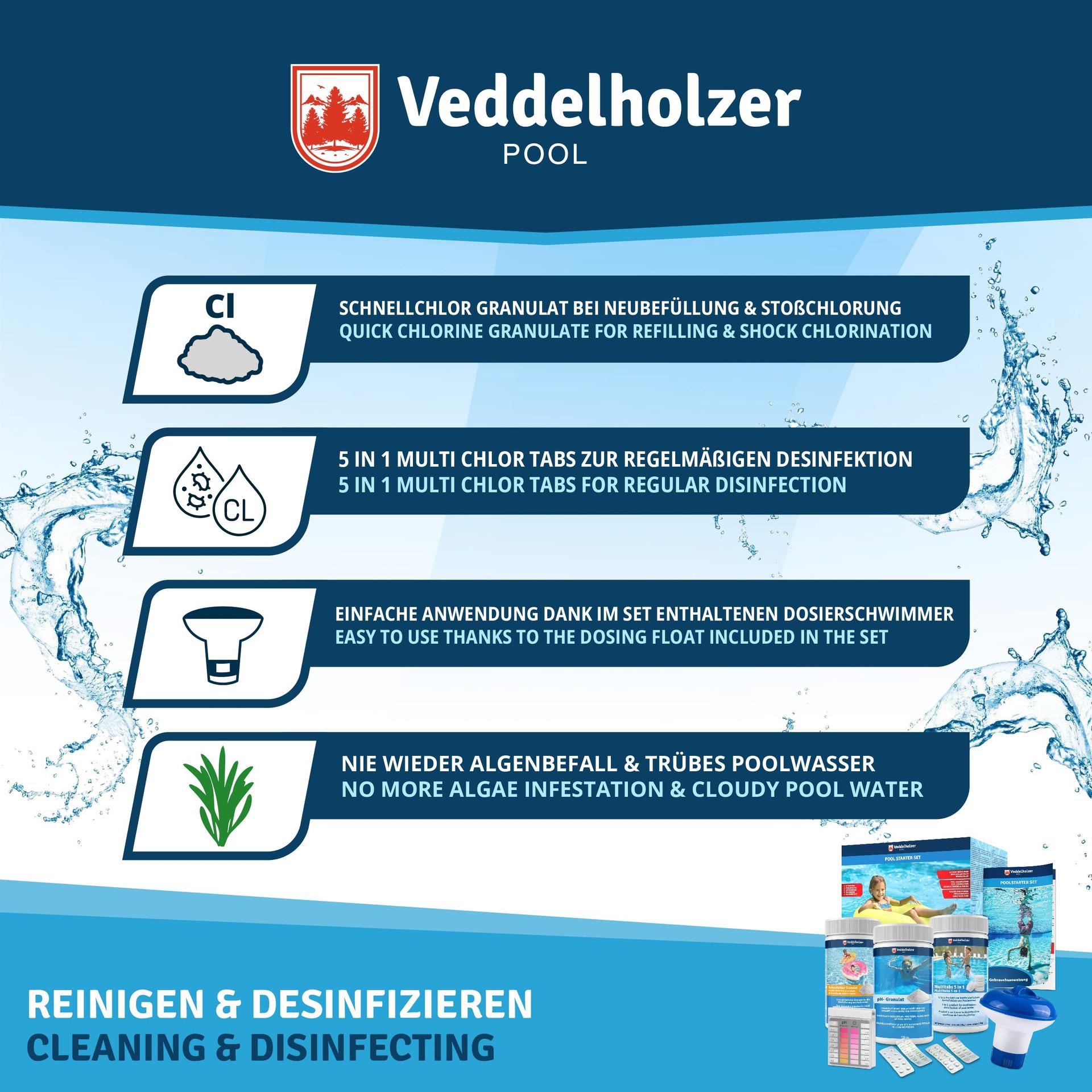 Veddelholzer MiniPoolSetFBA 5-in-1 basseinikomplekt – pakend ja tarvikud