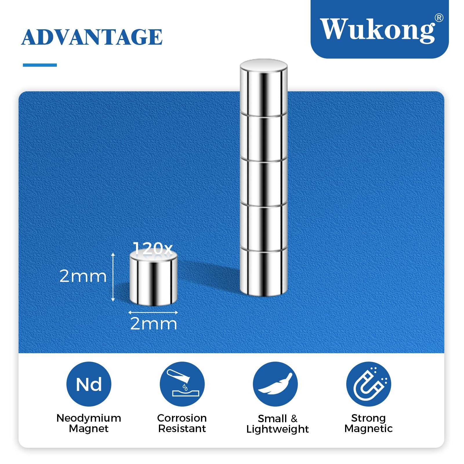 Wukong tugevad 2×2 mm mini magnetid — väikesed ja vastupidavad – detailne vaade