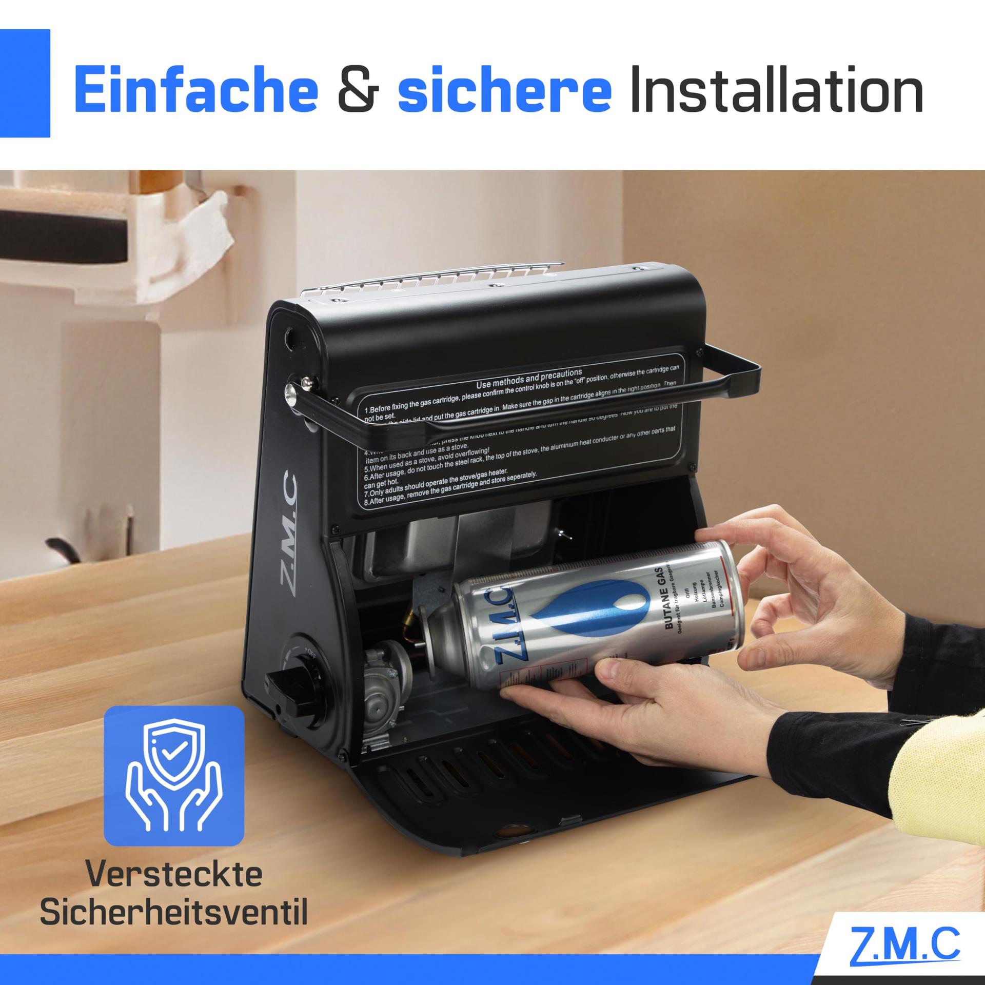 Z.M.C butaangas 16×227 g kartusšid – kompaktne ja turvaline – pilt 7