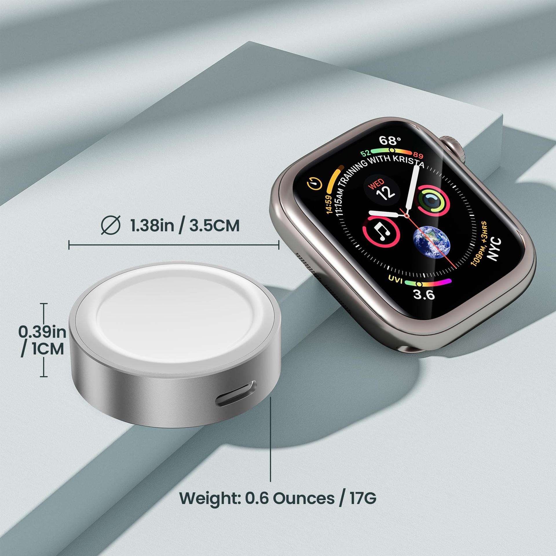 RUXELY alumiiniumist magnetlaadija Apple Watchile — kompaktne – pakend ja tarvikud