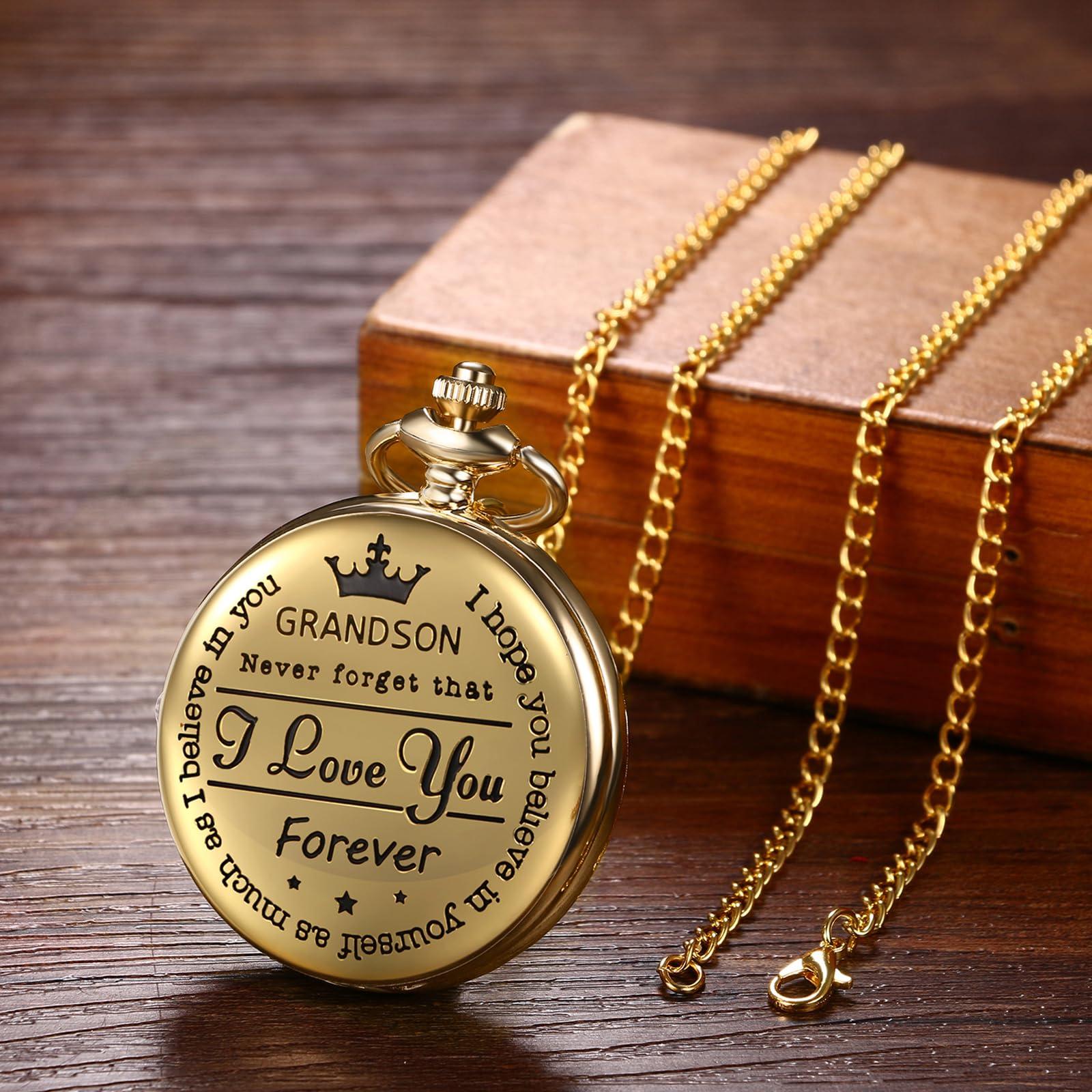 JewelryWe vintage kuldne taskukell-kaelakee isikupärase – pilt 6