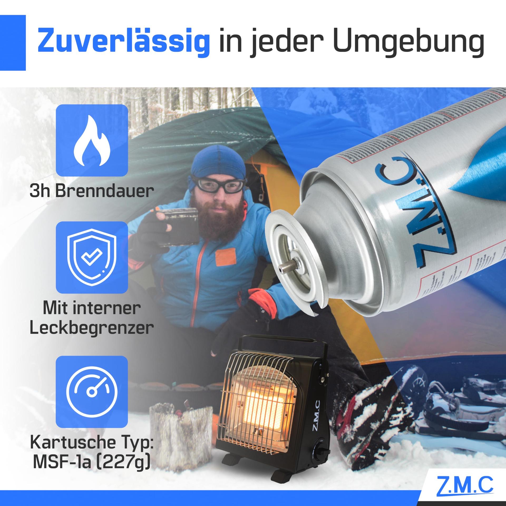 Z.M.C butaangas 16×227 g kartusšid – kompaktne ja turvaline – pilt 8