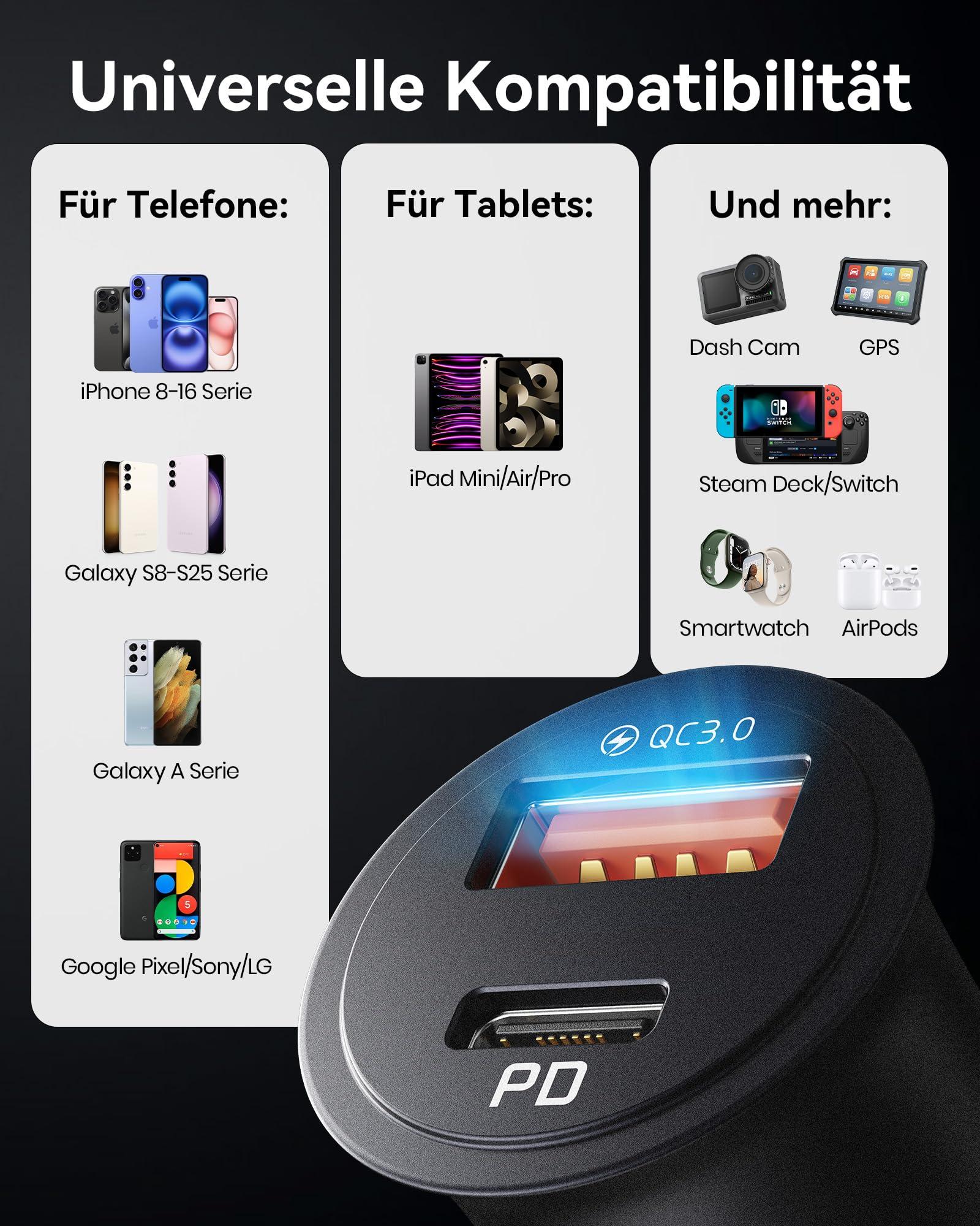 INIU turvaline 60W autolaadija — kiire laadimine teel – pilt 6