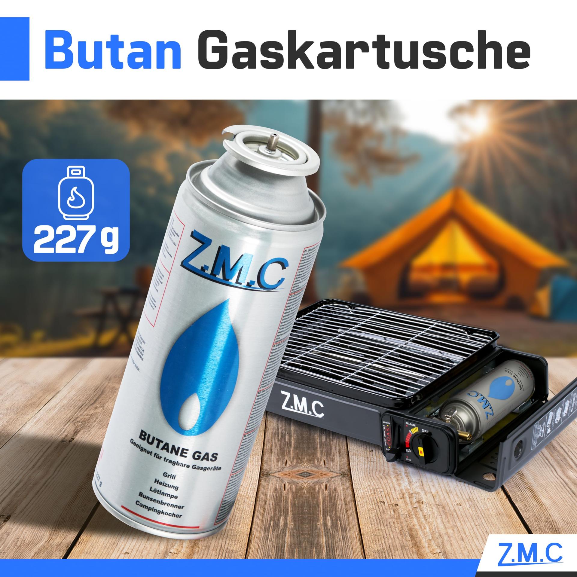 Z.M.C butaangas 16×227 g kartusšid – kompaktne ja turvaline – kasutusnäide