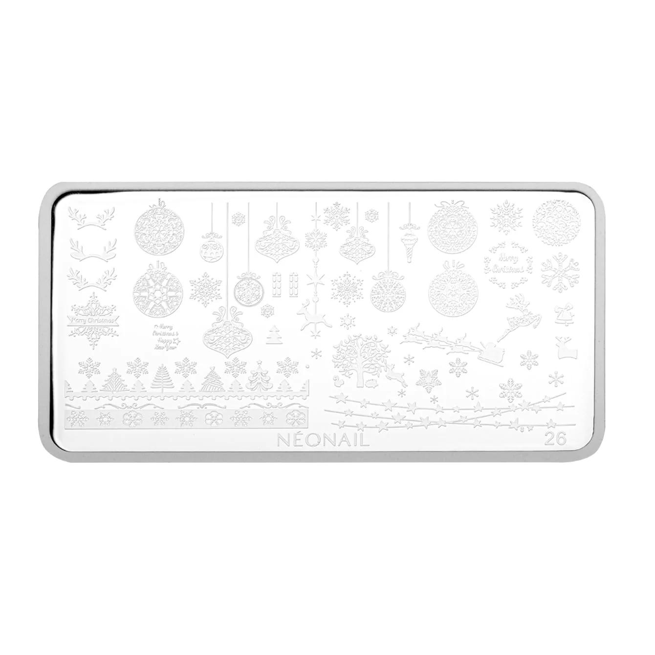 NÉONAIL Stamping Plate 10224 – pühade teemaline nail art – pilt 8