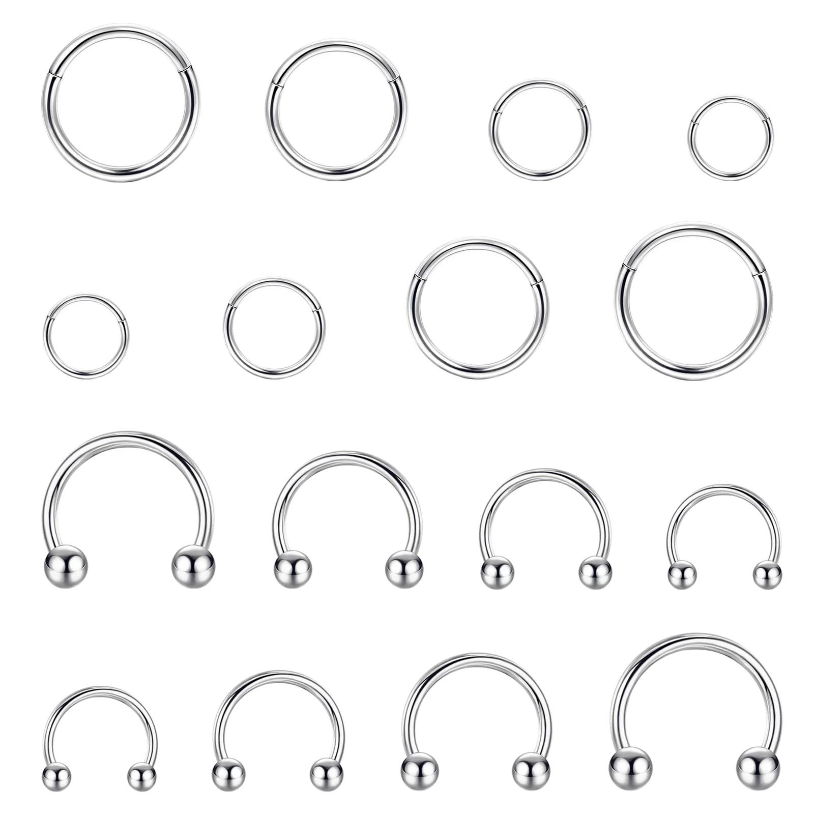 JeweBella hüpoallergeenne kirurgiterasest piercingikomplekt