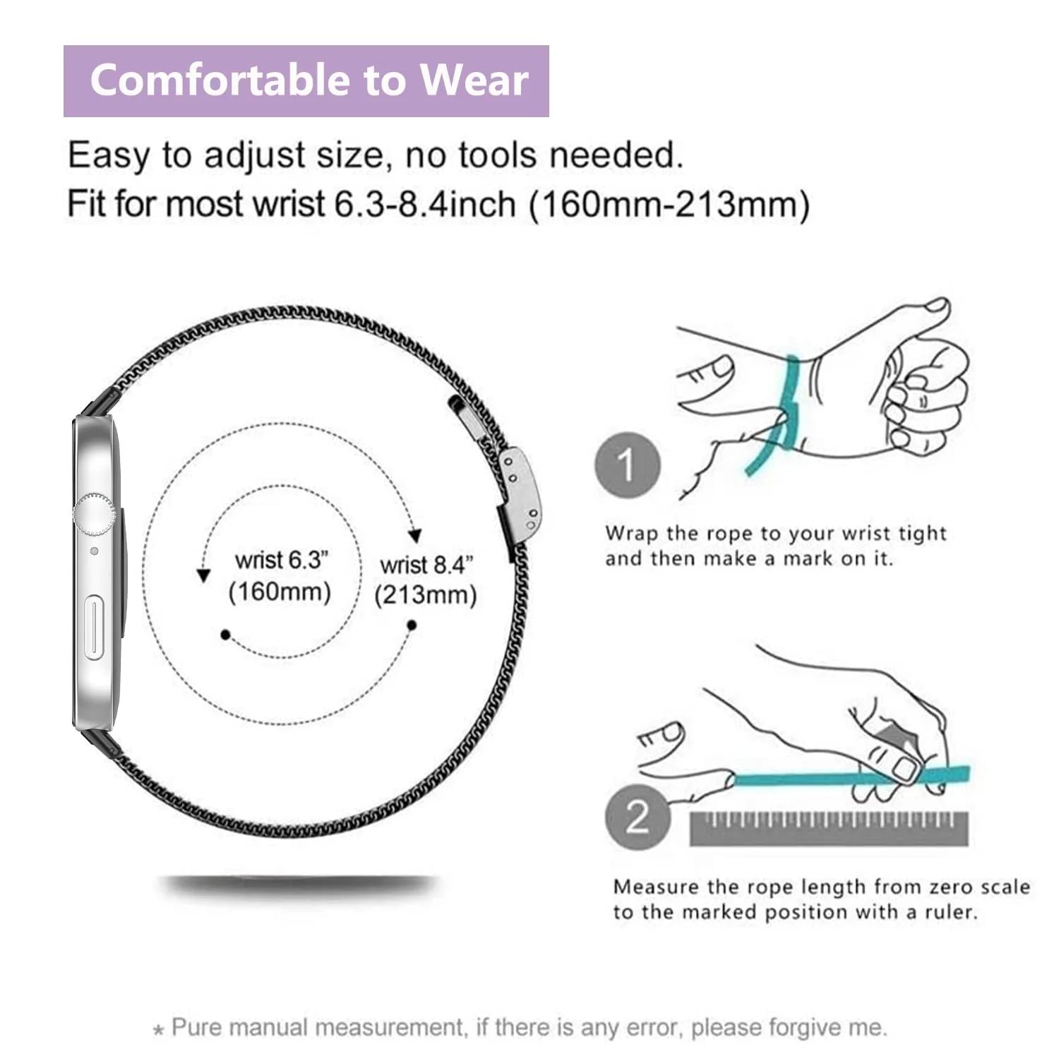 KoGiio roostevaba terasest õhuke mesh rihm Huawei Watch Fit’ile – lisavaade