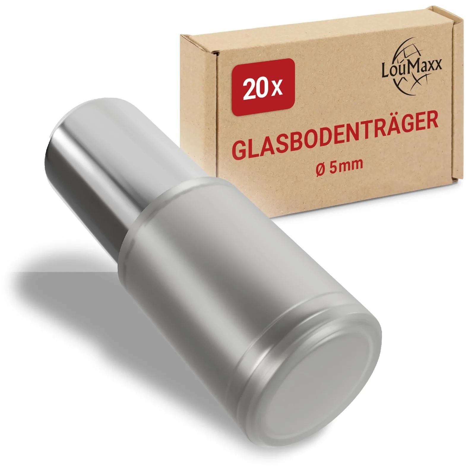 LouMaxx vastupidavad 5 mm klaasriiuli hoidjad – 20 tk komplekt