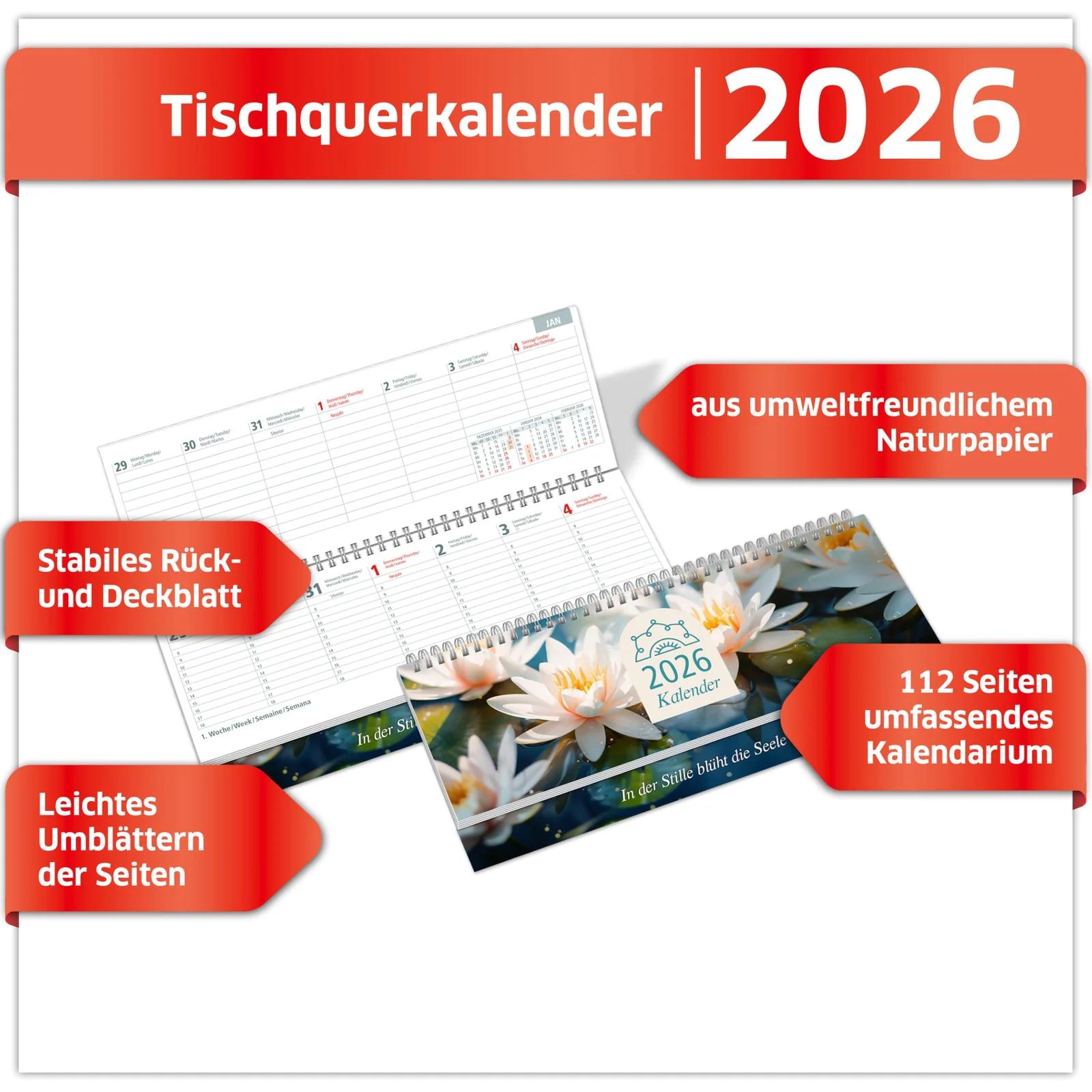 Primus-Print.de lauakalender 2026 – kontoritarbed ja kirjatarbed – pakend ja tarvikud
