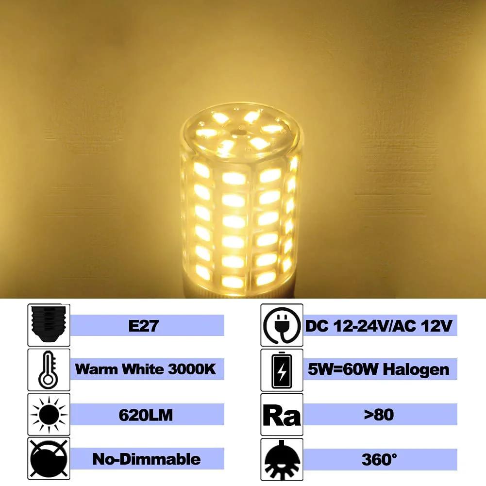 ZHENMING energiasäästlik E27 LED pirn 5W, soe valgus – lisavaade