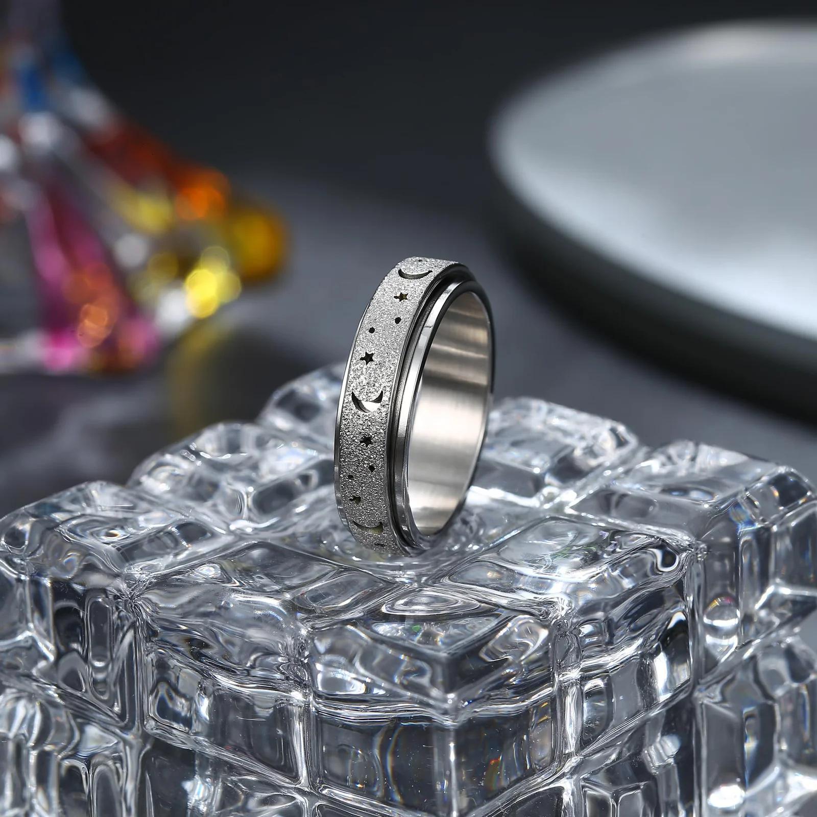 Diamday roostevabast terasest fidget-rõngas stressile ja kingiks – pilt 7