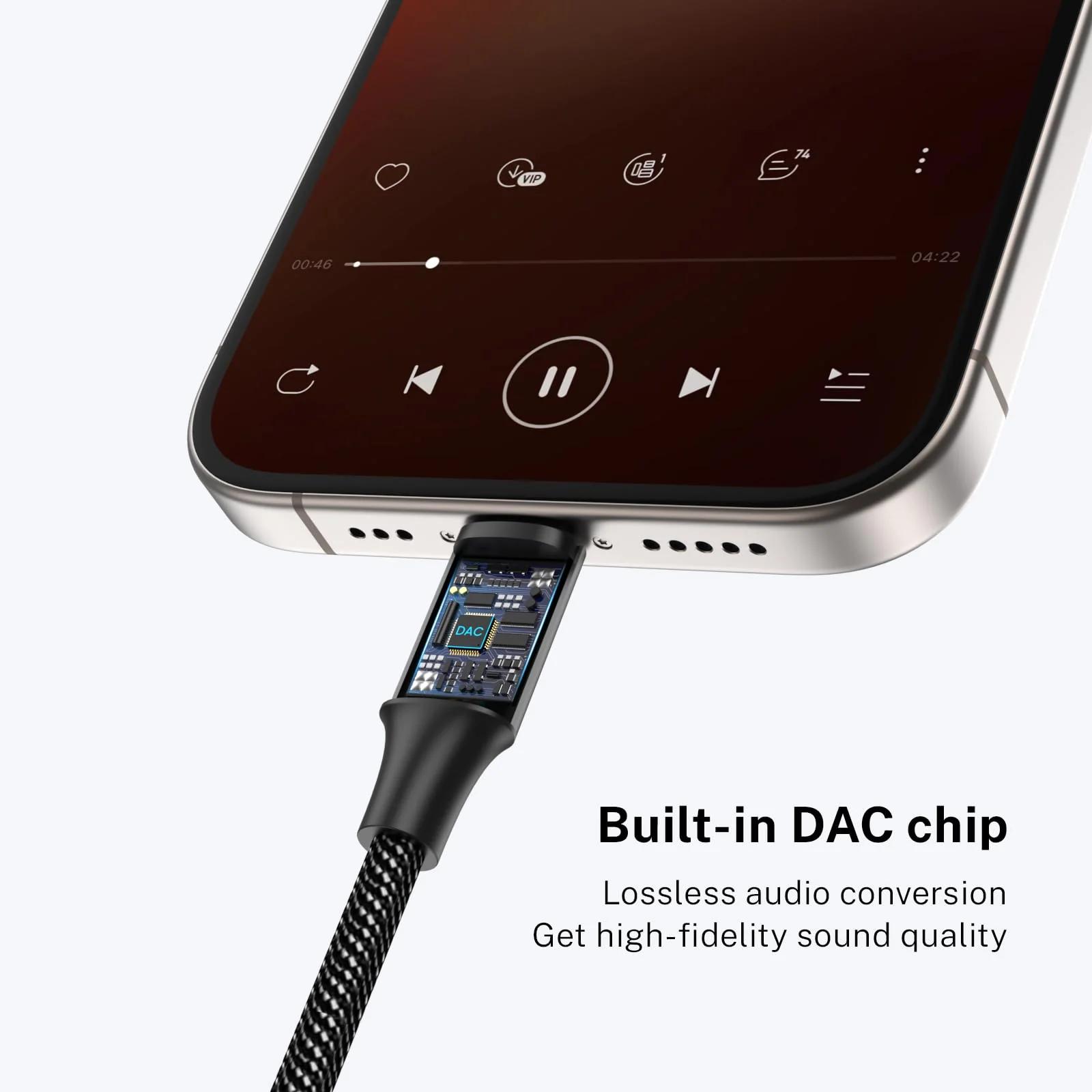 MOSWAG vastupidav USB-C kuni 3,5 mm helipistik — kaasaskantav – pakend ja tarvikud