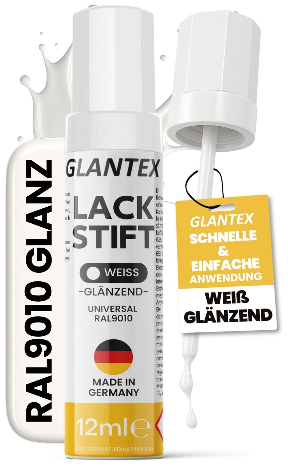 GLANTEX läikiv valge puudri- ja pragude paranduspliiats, 12 ml