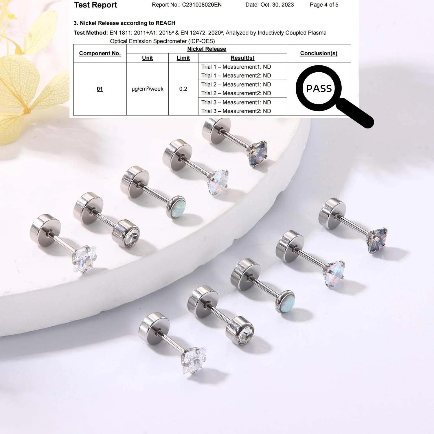 Diamday hüpoallergeenne titaan-ehtesete – mitmeauguline komplekt – kasutusnäide