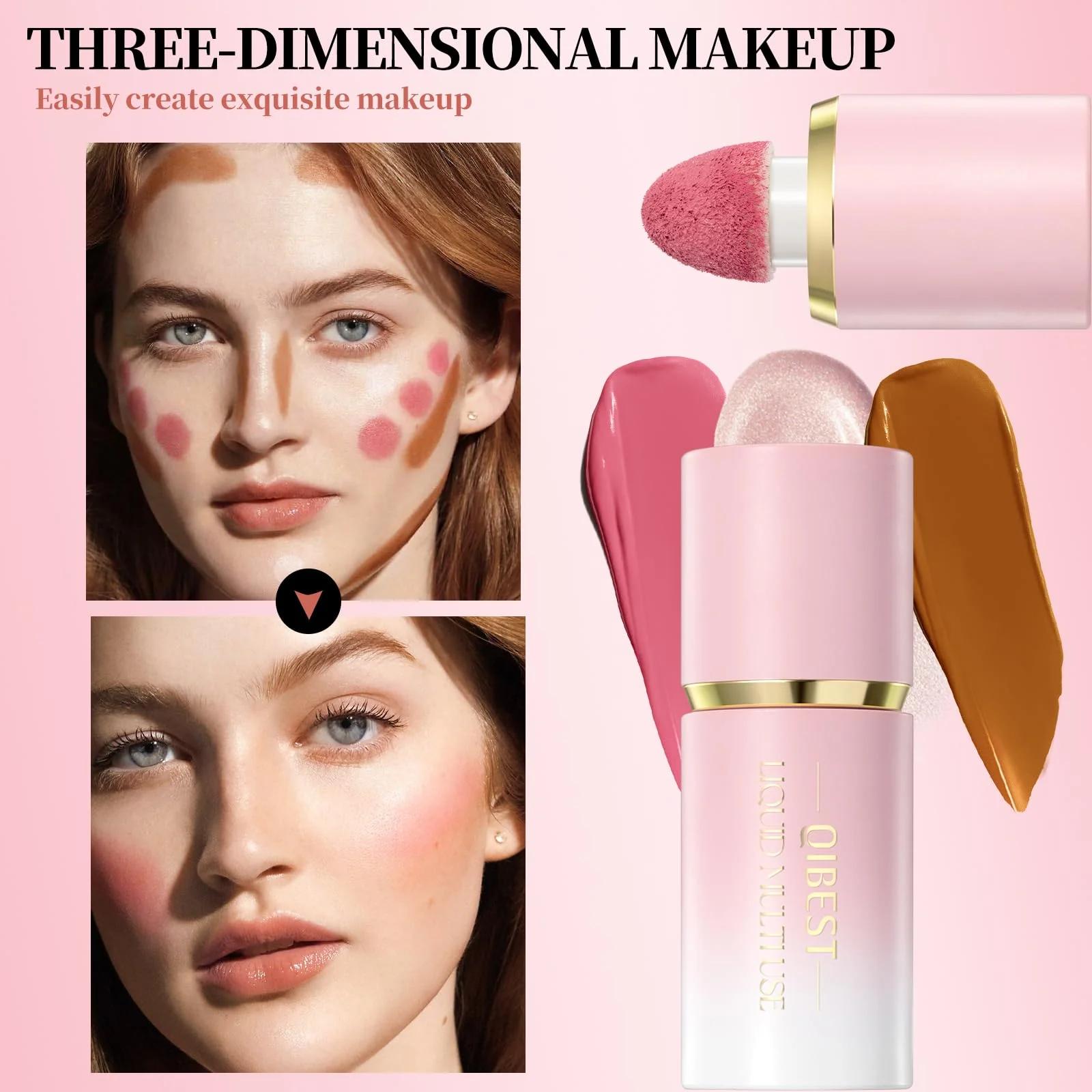 HOPHAT kolmikmeik: kauapüsiv kontuur, rouge ja highlighter – pilt 8