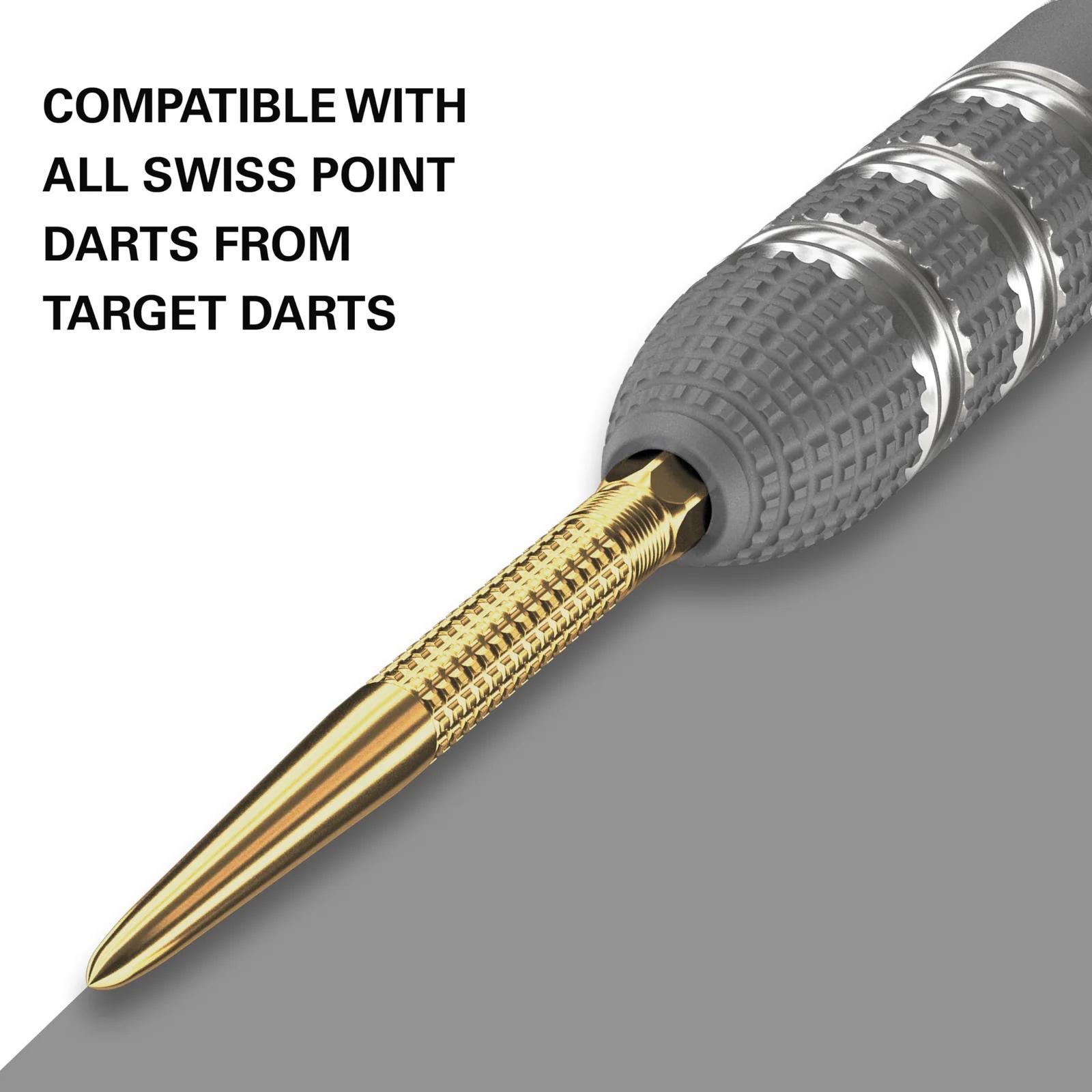 Target Darts kuldsed Swiss Grid 35mm otsikud – parem kontroll – lisavaade