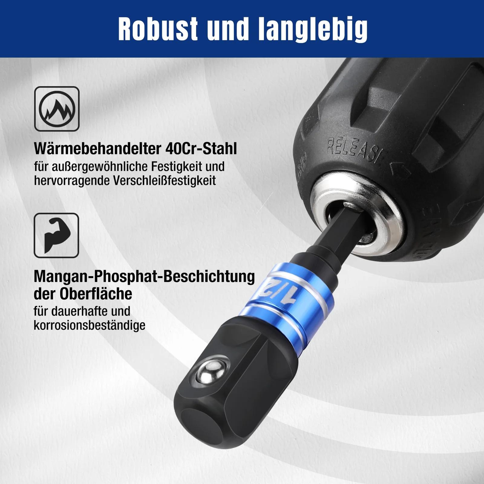 WORKPRO vastupidav 3-osaline bit-adapter komplekt töö ja kodu – kasutusnäide