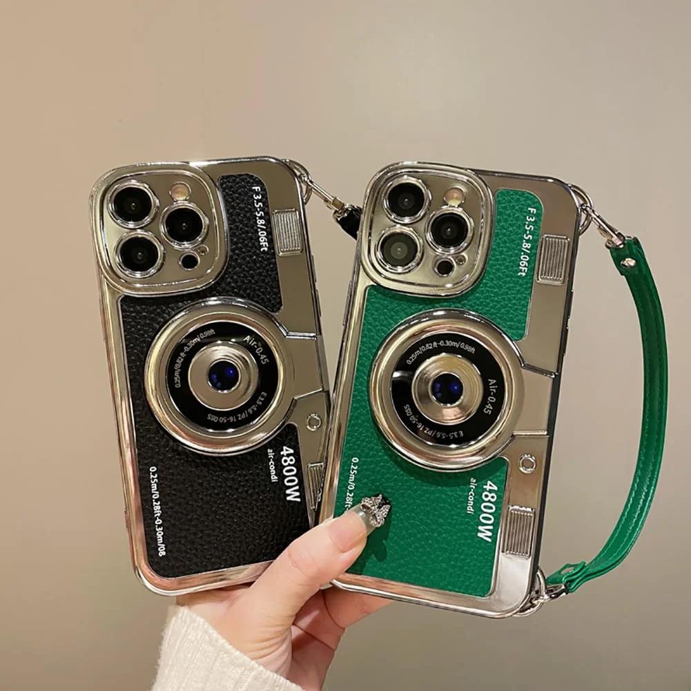QoKcoahn silikoonkate iPhone 15 Plus — vintage kaamera stiil – pilt 7
