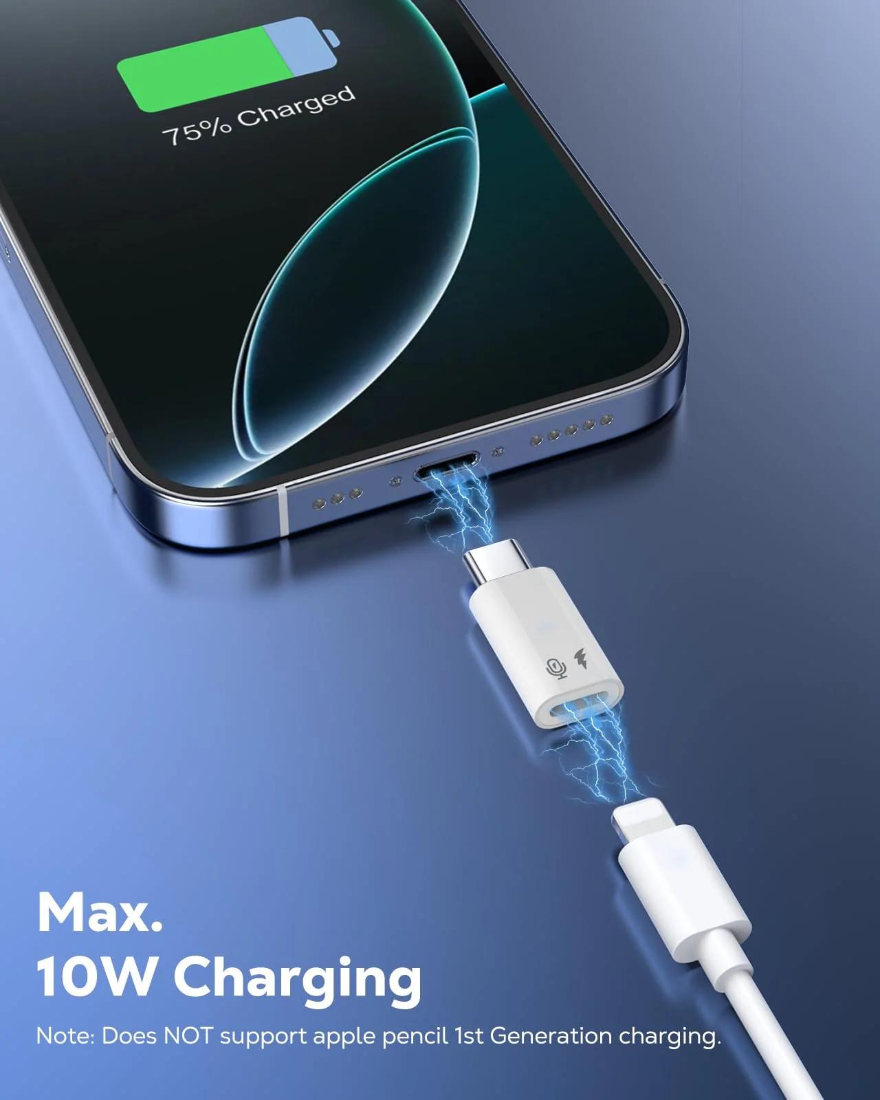 MoKo vastupidav alumiiniumist Lightning–USB-C adapter – kasutusnäide