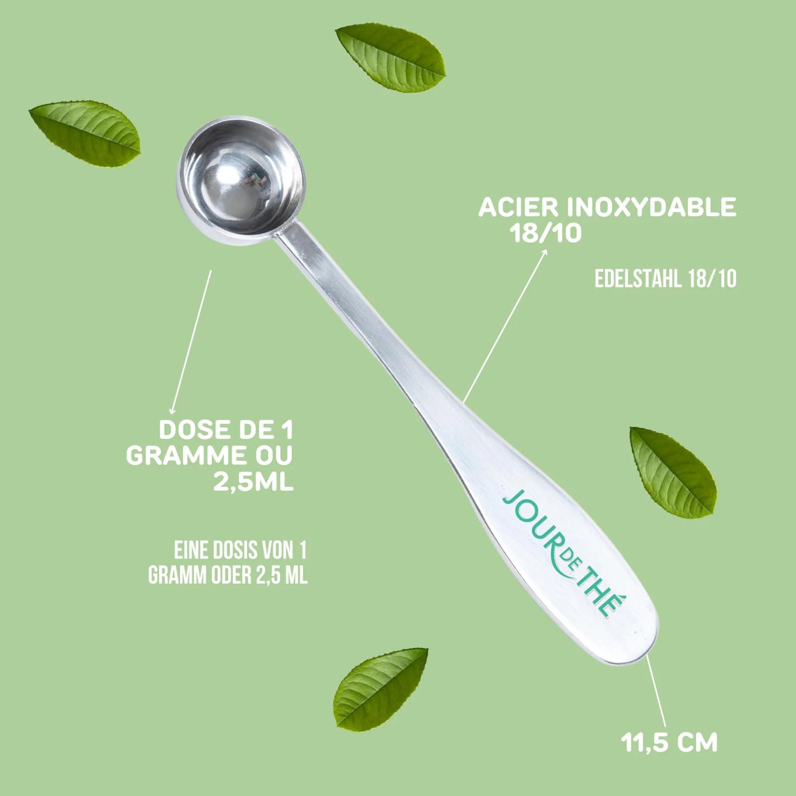 JOUR DE THÉ roostevaba matcha-lusikas — täpne 1 g doseerija – detailne vaade